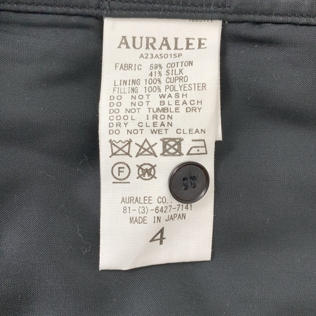 AURALEE / オーラリー | 2023AW | QUILTED LIGHT SILK COTTON SHIRT キルテッド ライト シルク コットン シャツ | 4 | メンズ