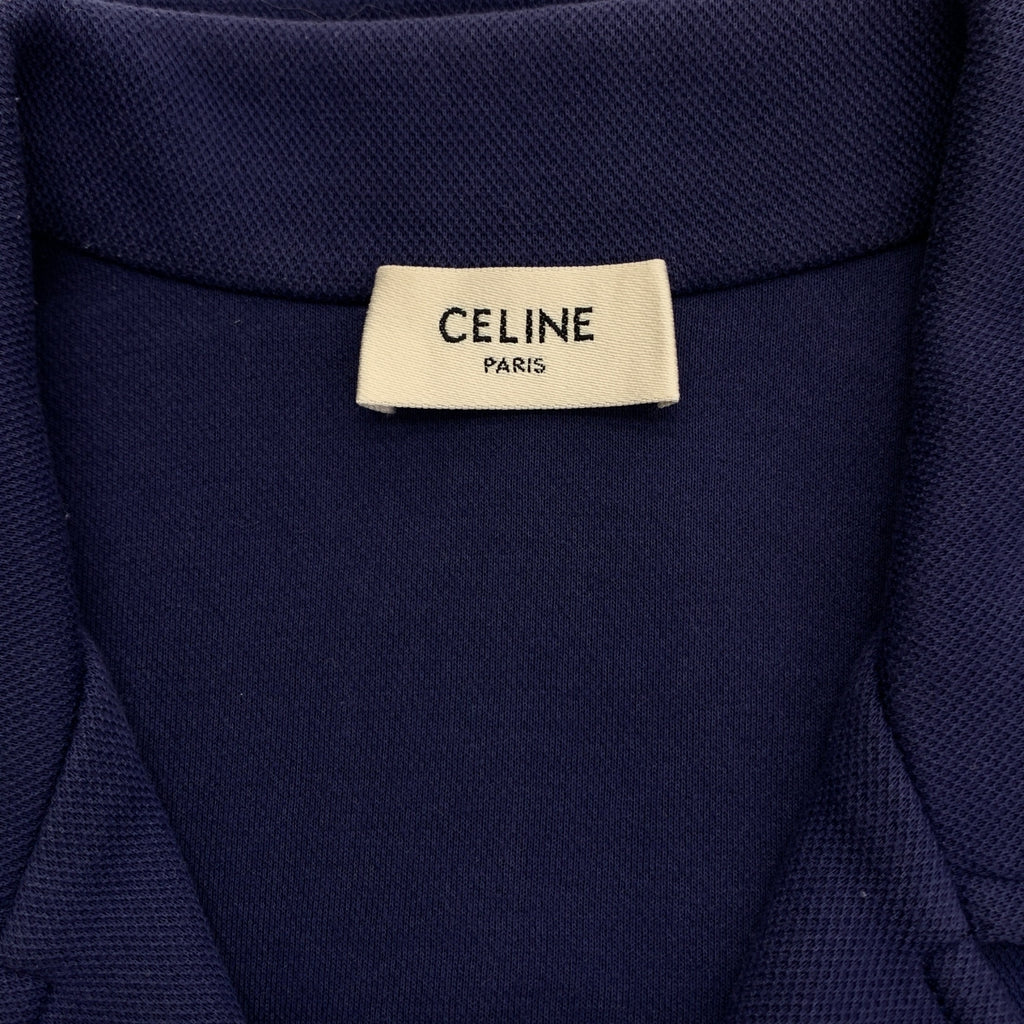 CELINE / 셀린느 | 트리온프 로고 슬릿 오픈 컬러 셔츠 | M | 여성
