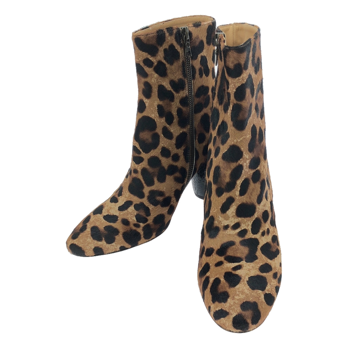 [品相良好] DRIES VAN NOTEN |動物踝短靴 | 37 1/2 |布朗 |女性的