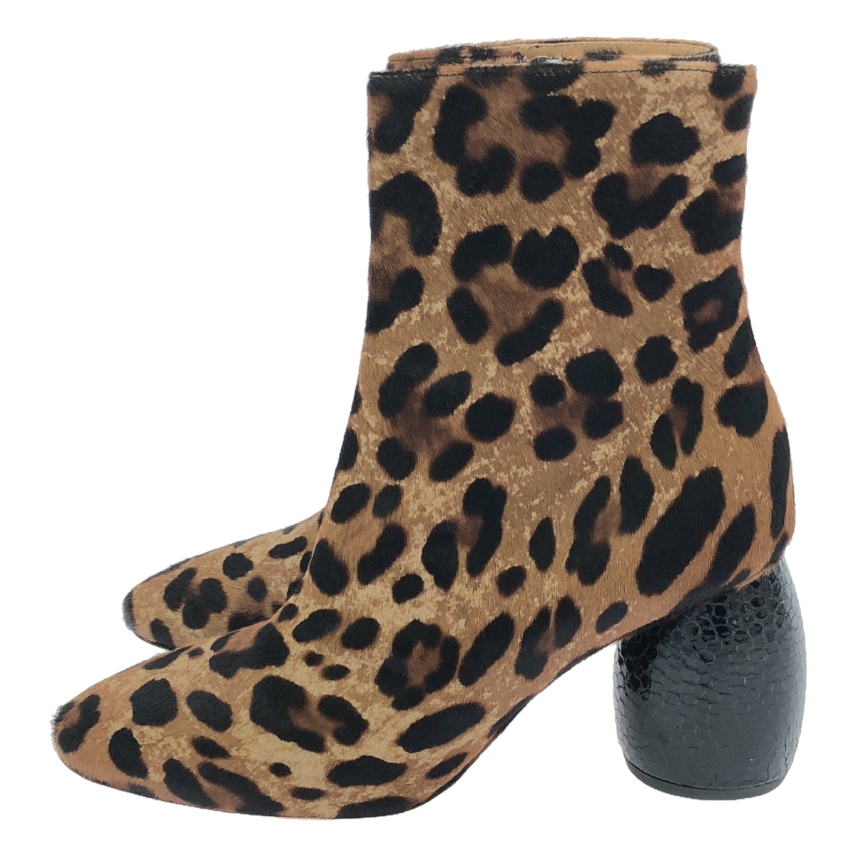 [品相良好] DRIES VAN NOTEN |動物踝短靴 | 37 1/2 |布朗 |女性的