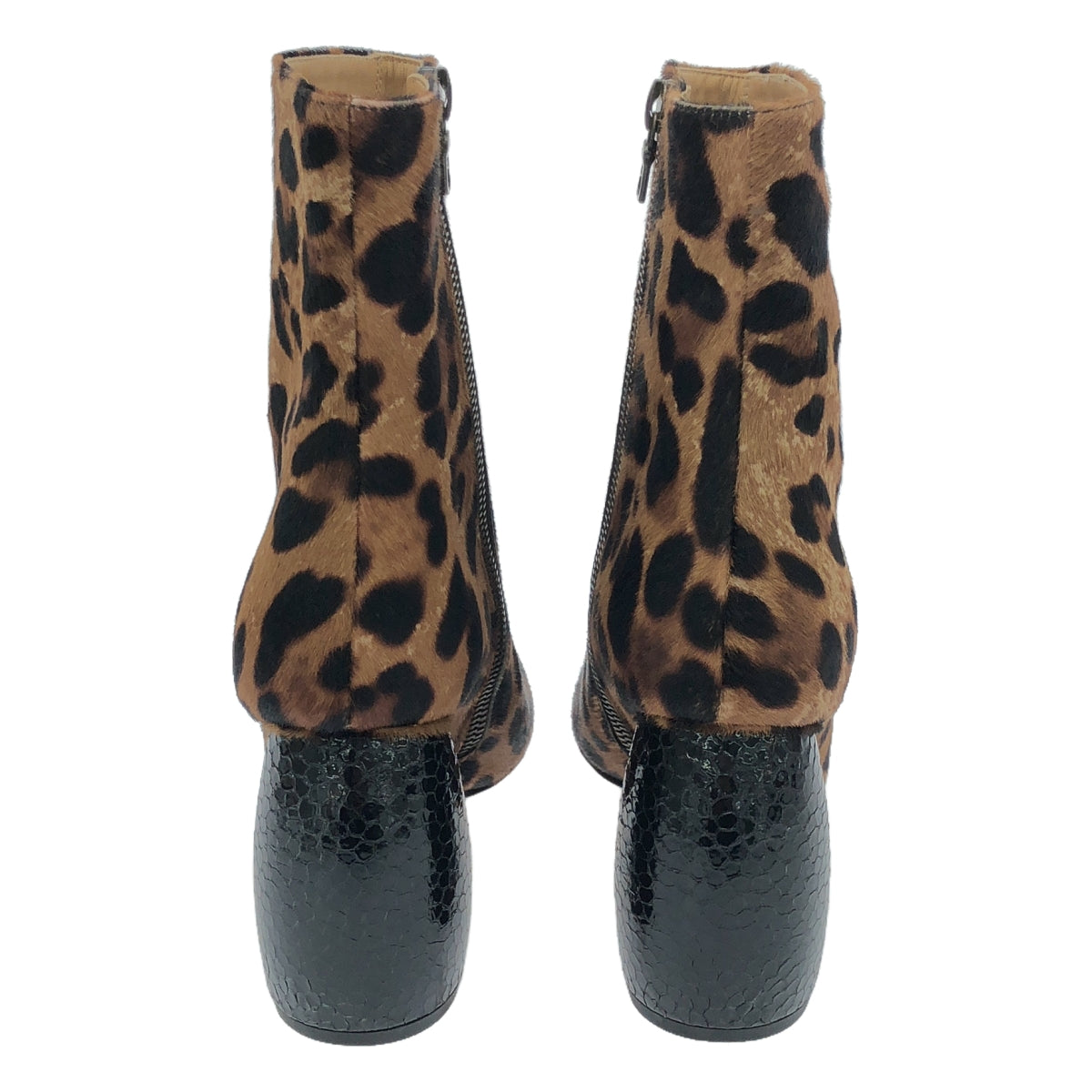 [Good Condition] DRIES VAN NOTEN | Animal Ankle Short Boots | 37 1/2 | Brown | Women's