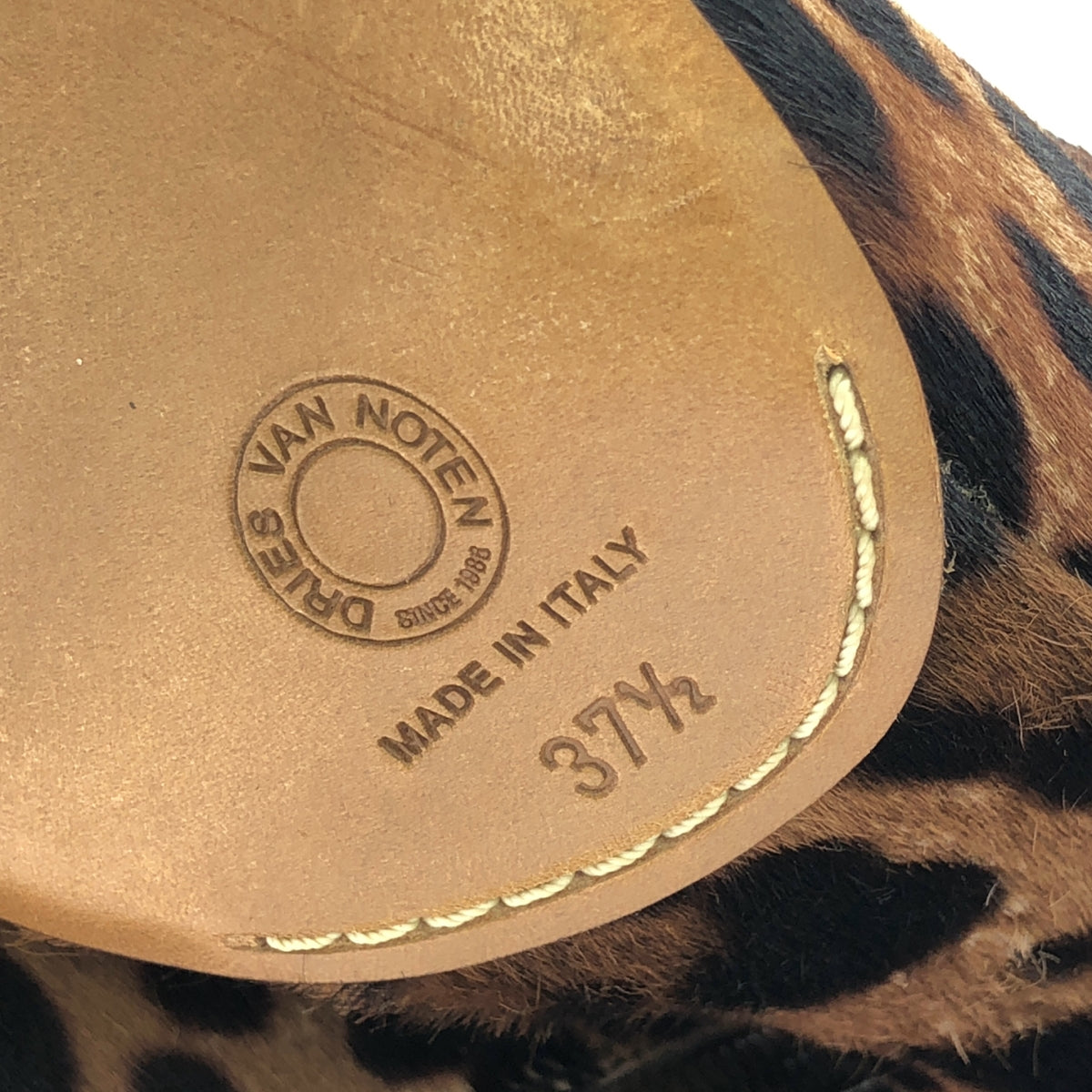 [品相良好] DRIES VAN NOTEN |動物踝短靴 | 37 1/2 |布朗 |女性的