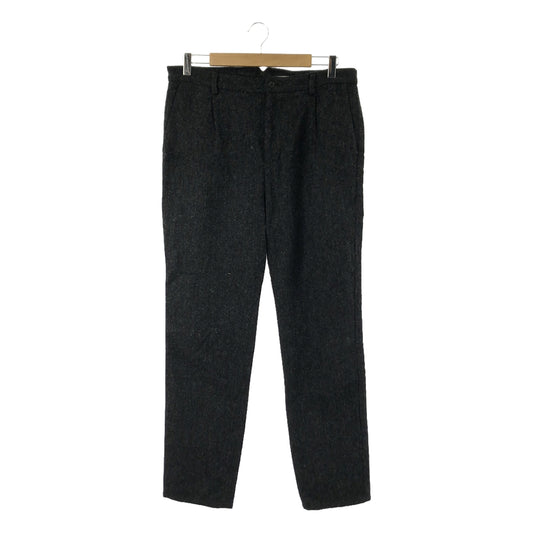 STILL BY HAND | Wool tweed tuck tapered pants | Size 48 | Men's