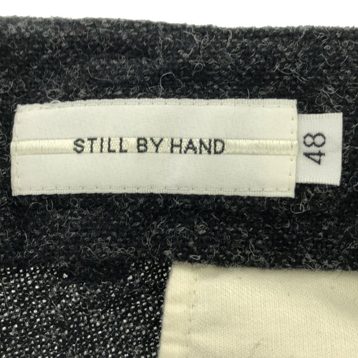 STILL BY HAND / スティルバイハンド | ウールツイード タック テーパードパンツ | 48 | メンズ