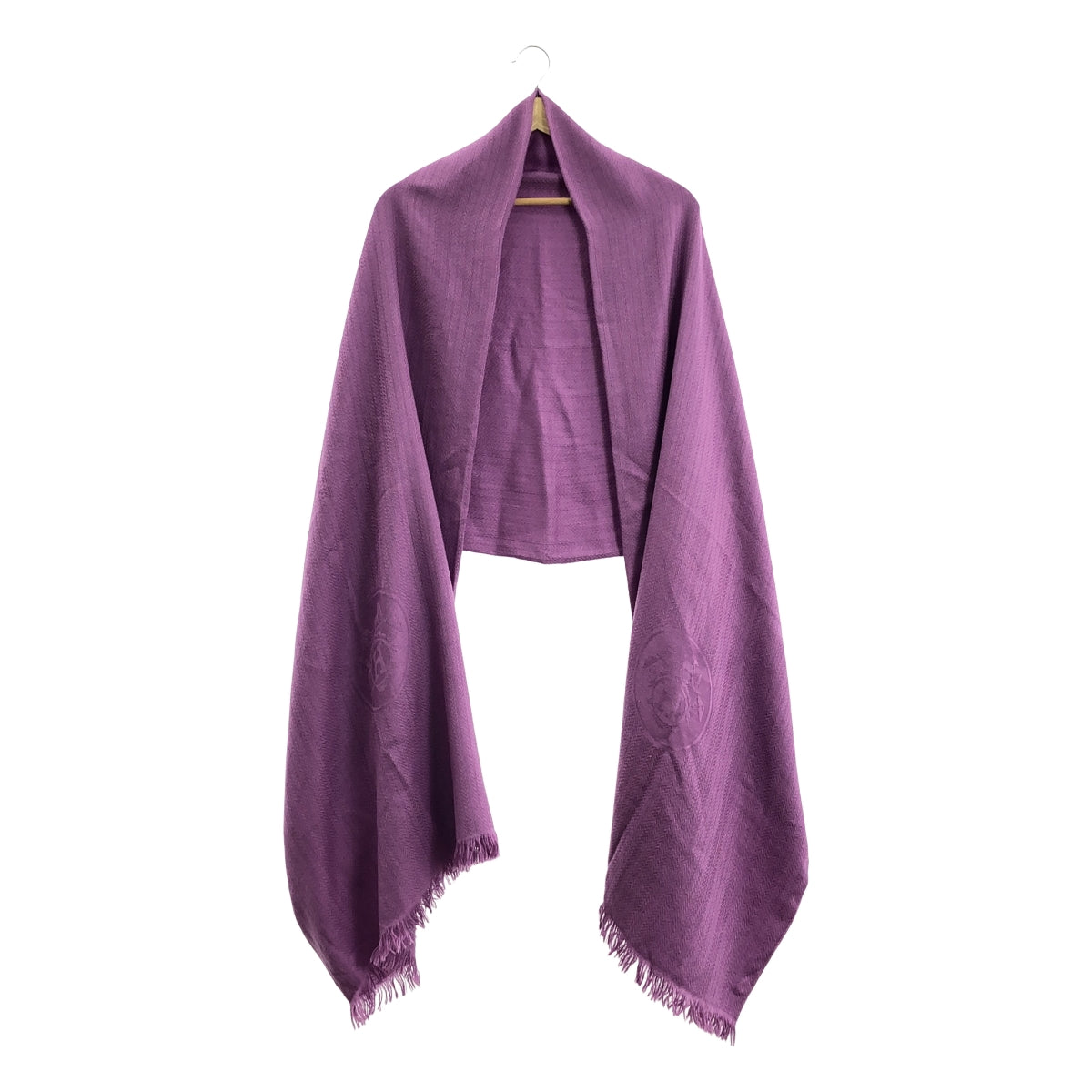 HERMES | 羊絨與絲綢大披肩 | 紫色