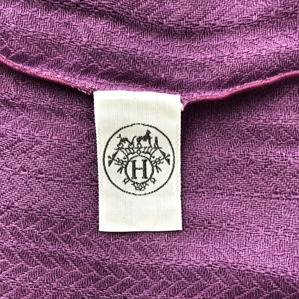 HERMES | 羊絨與絲綢大披肩 | 紫色