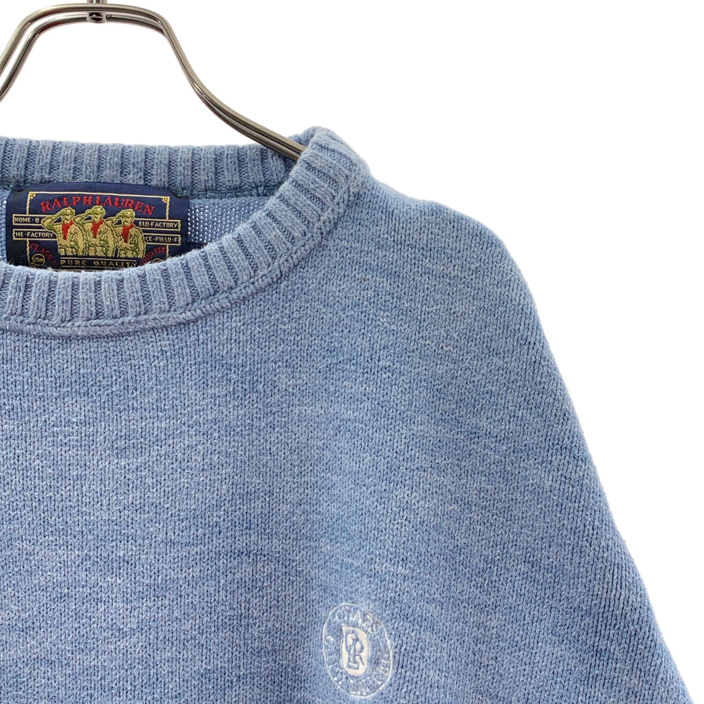 RALPH LAUREN / ラルフローレン | CHAPS 兵隊タグ / ロゴ クルーネック ニット セーター | L | メンズ