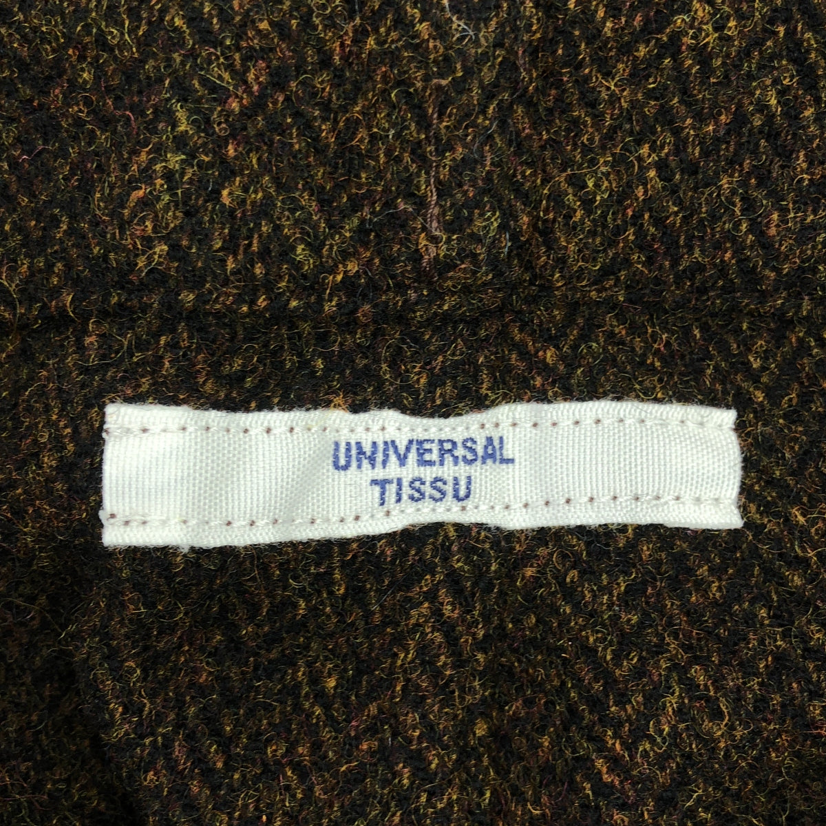 UNIVERSAL TISSU / ユニバーサルティシュ | ウール ヘリンボーン オーバーオール | F | ブラウン | レディース