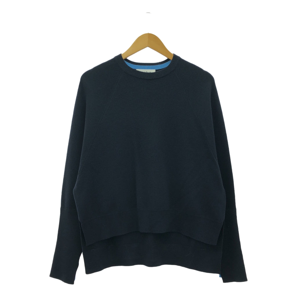 [狀況良好] ENFOLD | 多層袖口套頭針織衫 | 38碼 | 海軍藍 | 女款