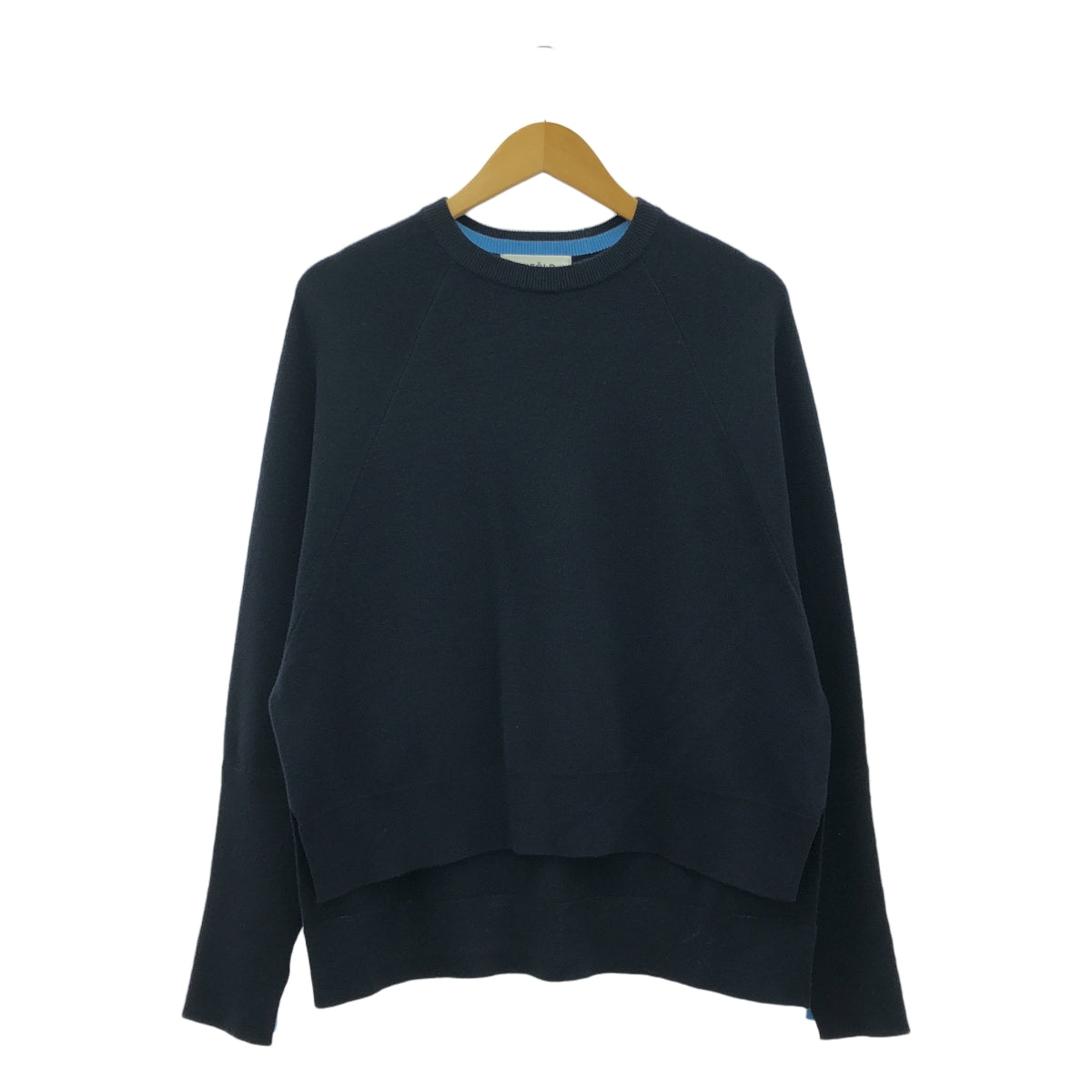 [狀況良好] ENFOLD | 多層袖口套頭針織衫 | 38碼 | 海軍藍 | 女款