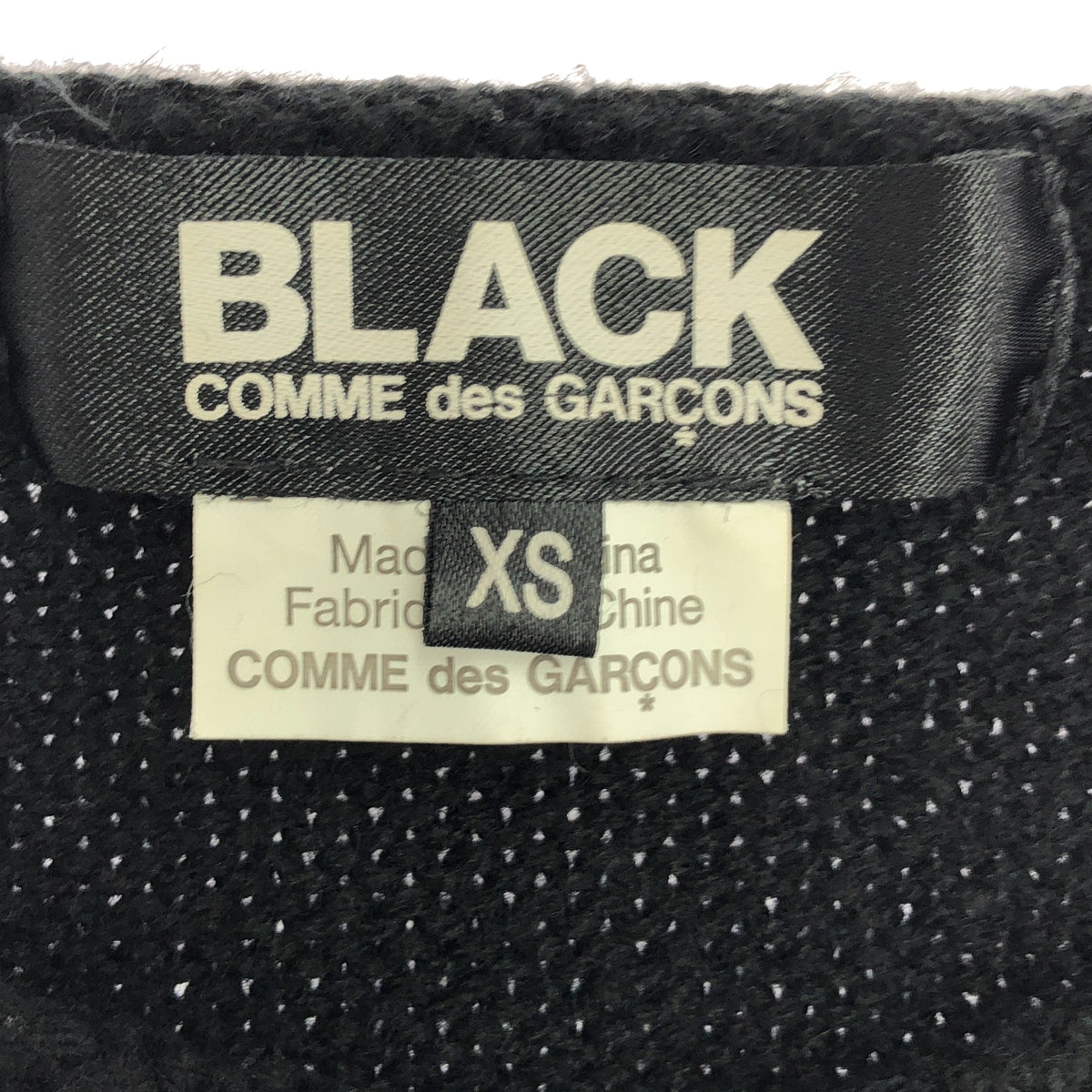BLACK COMME des GARCONS / ブラックコムデギャルソン | 2021AW | レース編み クルーネックニット | XS | ブラック | レディース