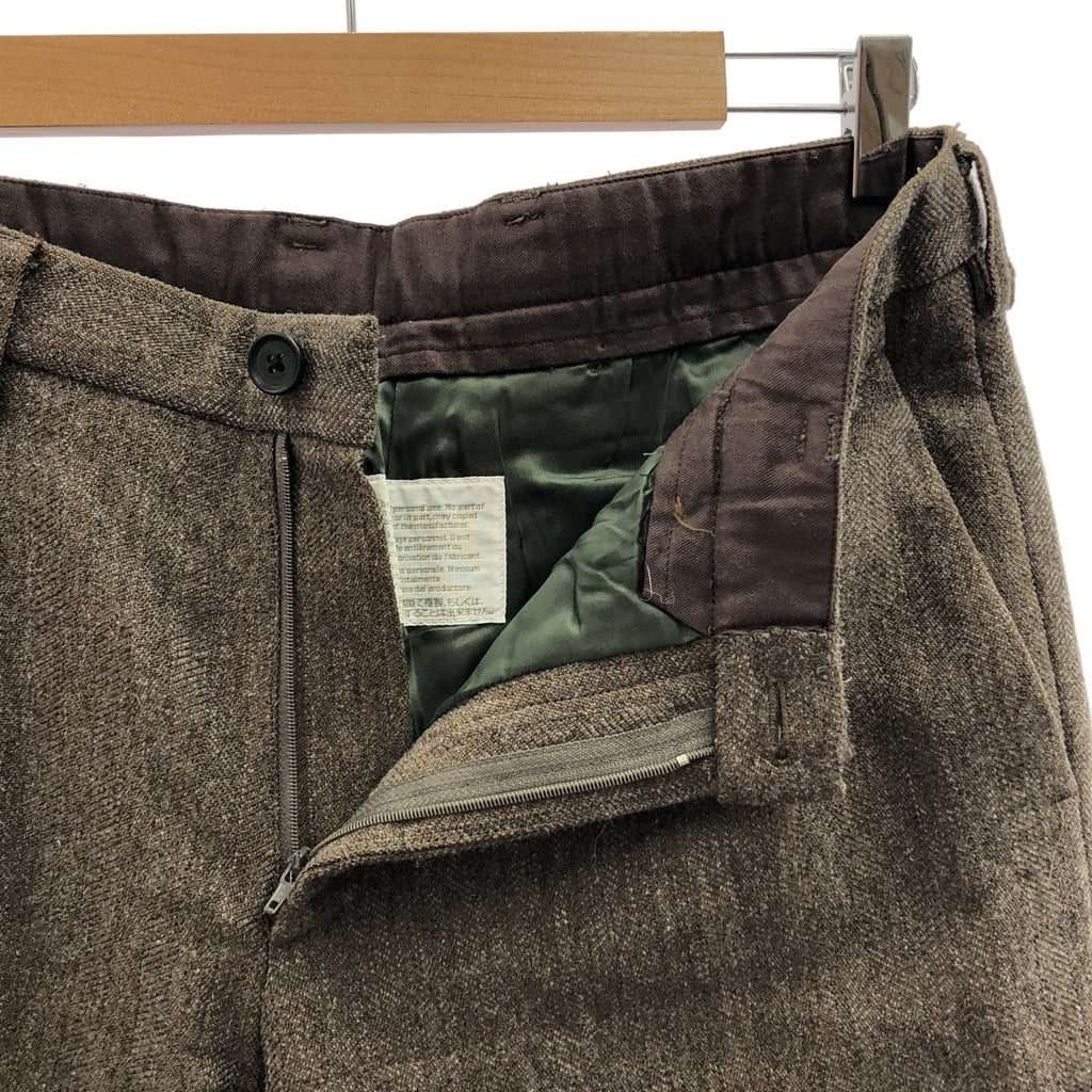 kolor / カラー | 2022AW | ヘリンボーン ウール タック スラックス パンツ | 1 | ブラウン | メンズ