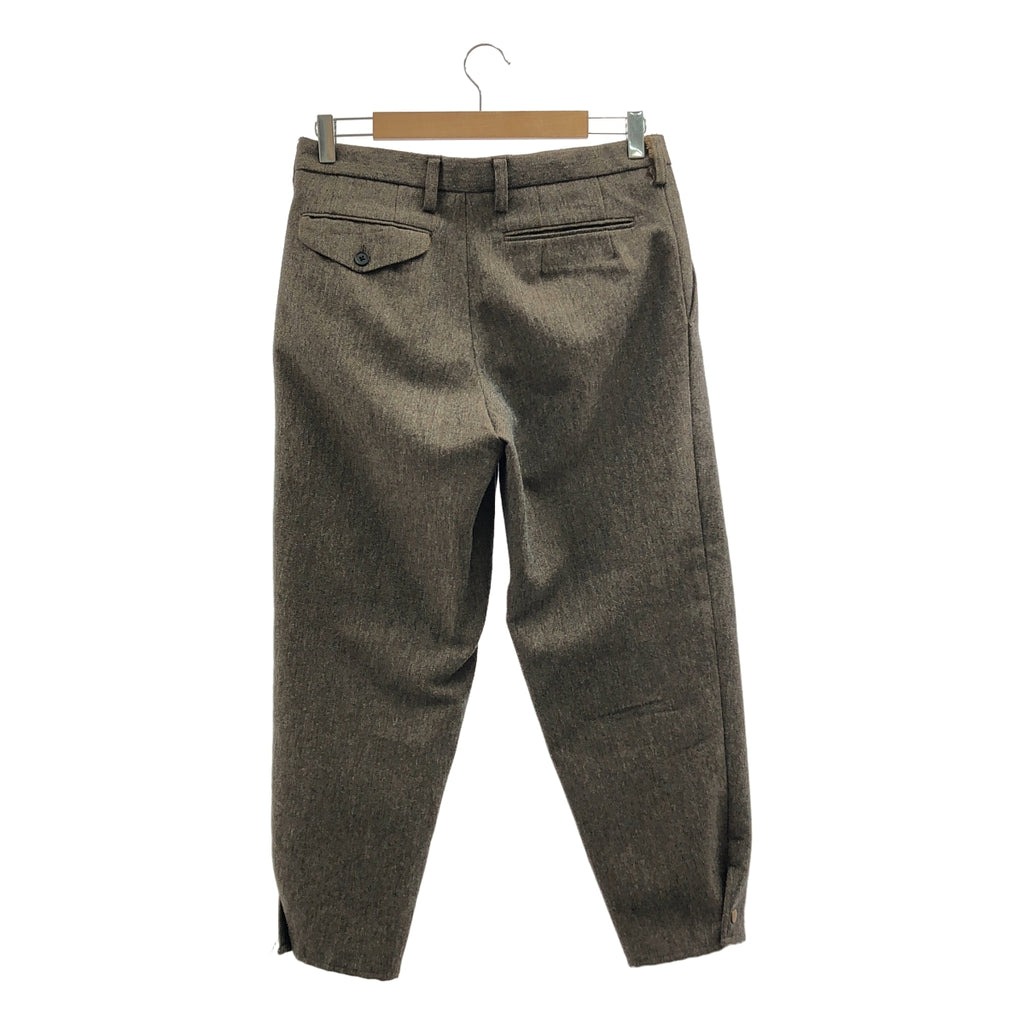 kolor / カラー | 2022AW | ヘリンボーン ウール タック スラックス パンツ | 1 | ブラウン | メンズ