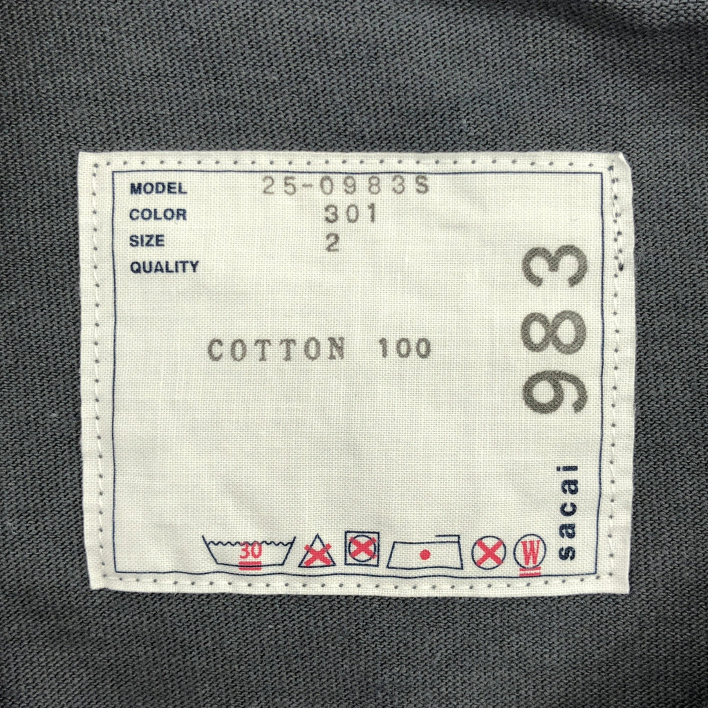 sacai | 2025SS | 印花T卹 | 尺寸 2 | 男款