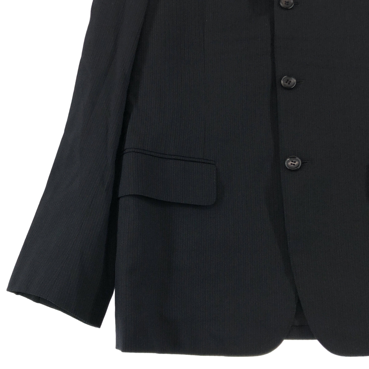 COMME des GARCONS HOMME DEUX / コムデギャルソンオムドゥ | 2008AW | シルク ウール ストライプ 3B テーラードジャケット | S | メンズ