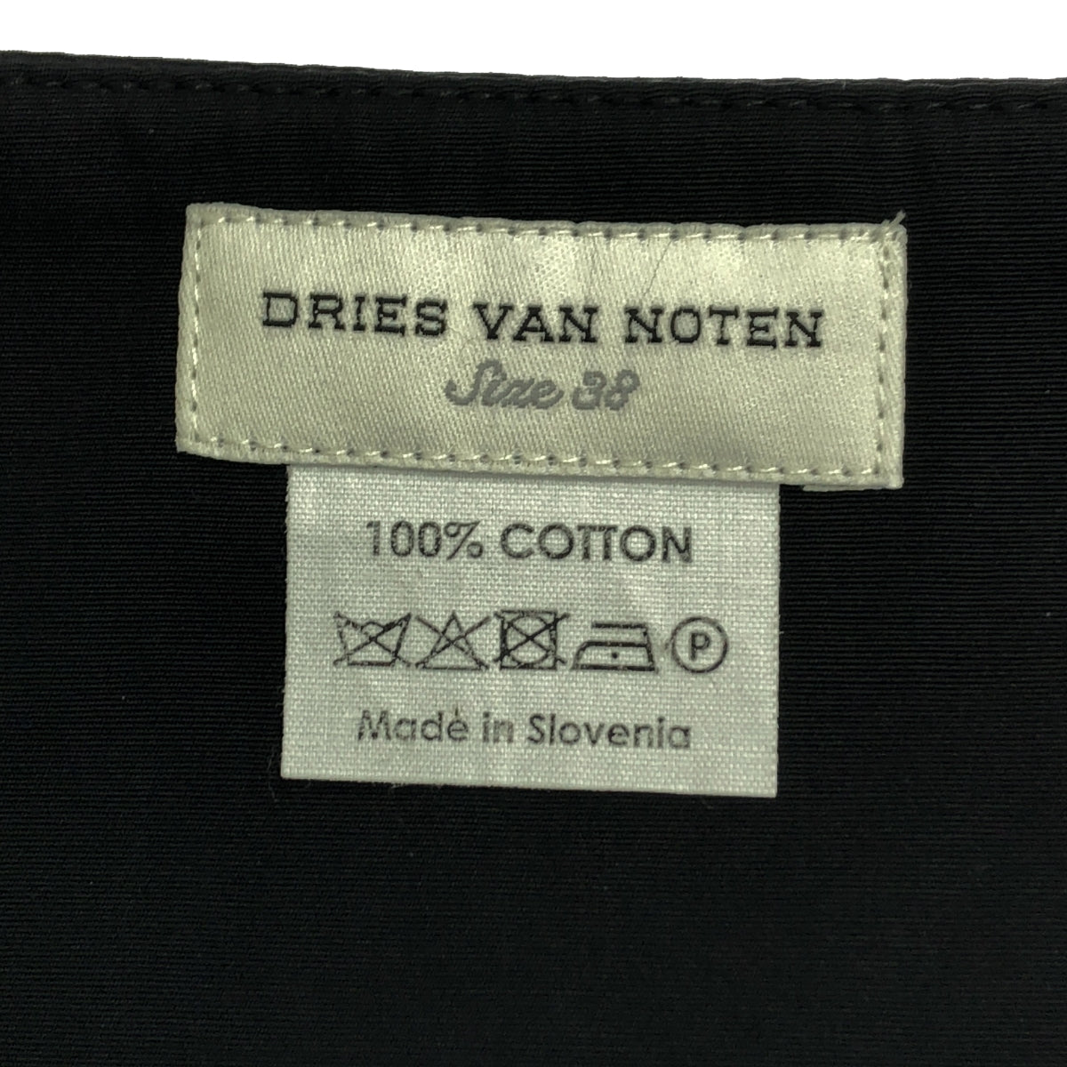 DRIES VAN NOTEN / ドリスヴァンノッテン | サイドフック 2タック ワイド パンツ | 38 | ブラック | レディース