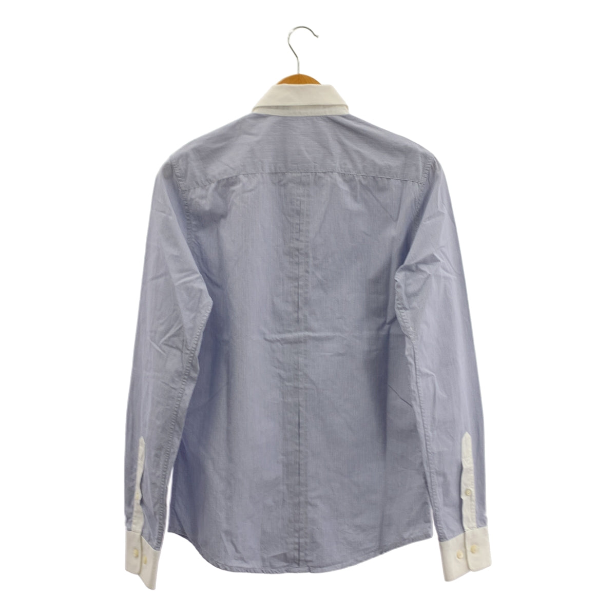 BALENCIAGA / バレンシアガ | ロゴ刺しゅう ドレスシャツ | S | ブルー | メンズ