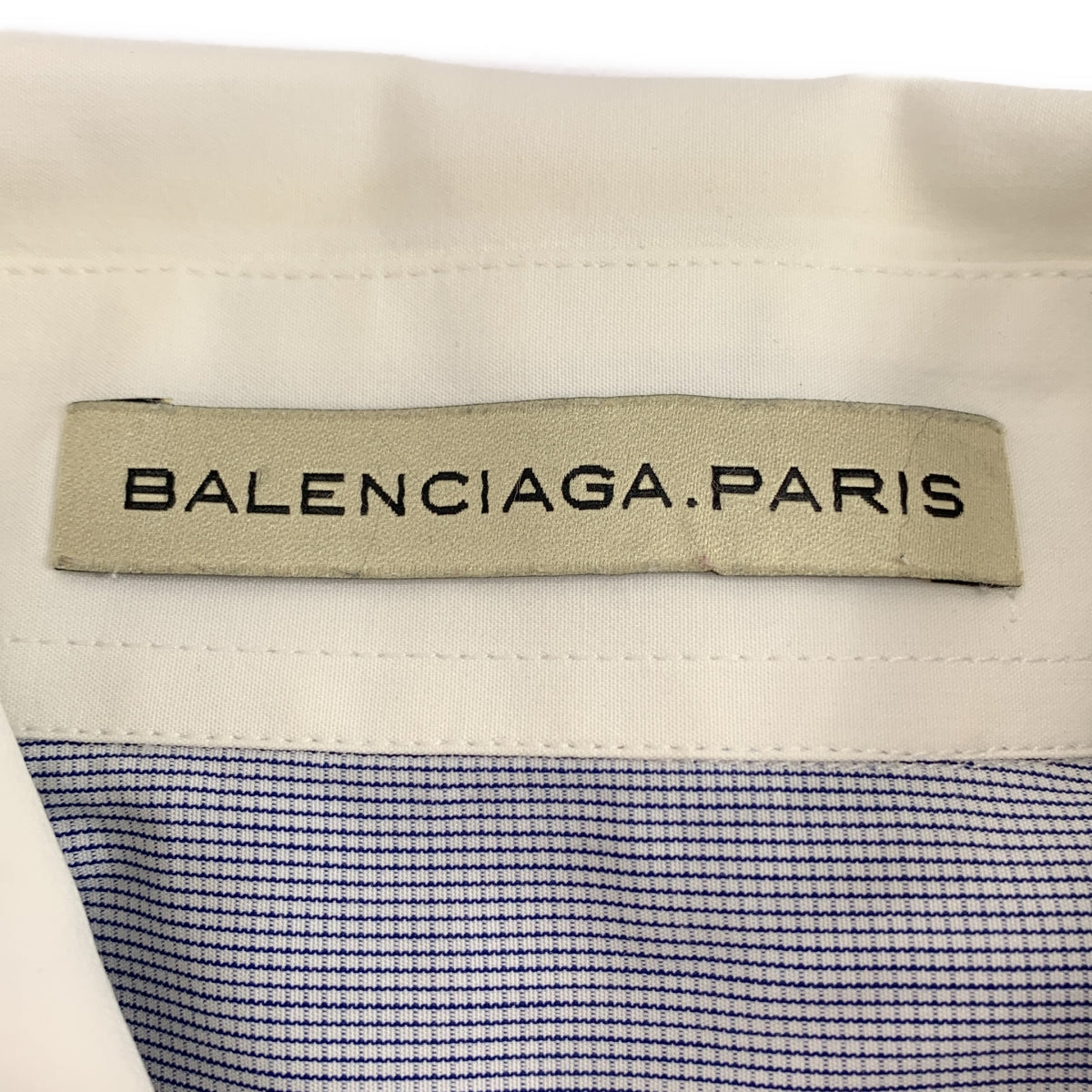 BALENCIAGA / バレンシアガ | ロゴ刺しゅう ドレスシャツ | S | ブルー | メンズ