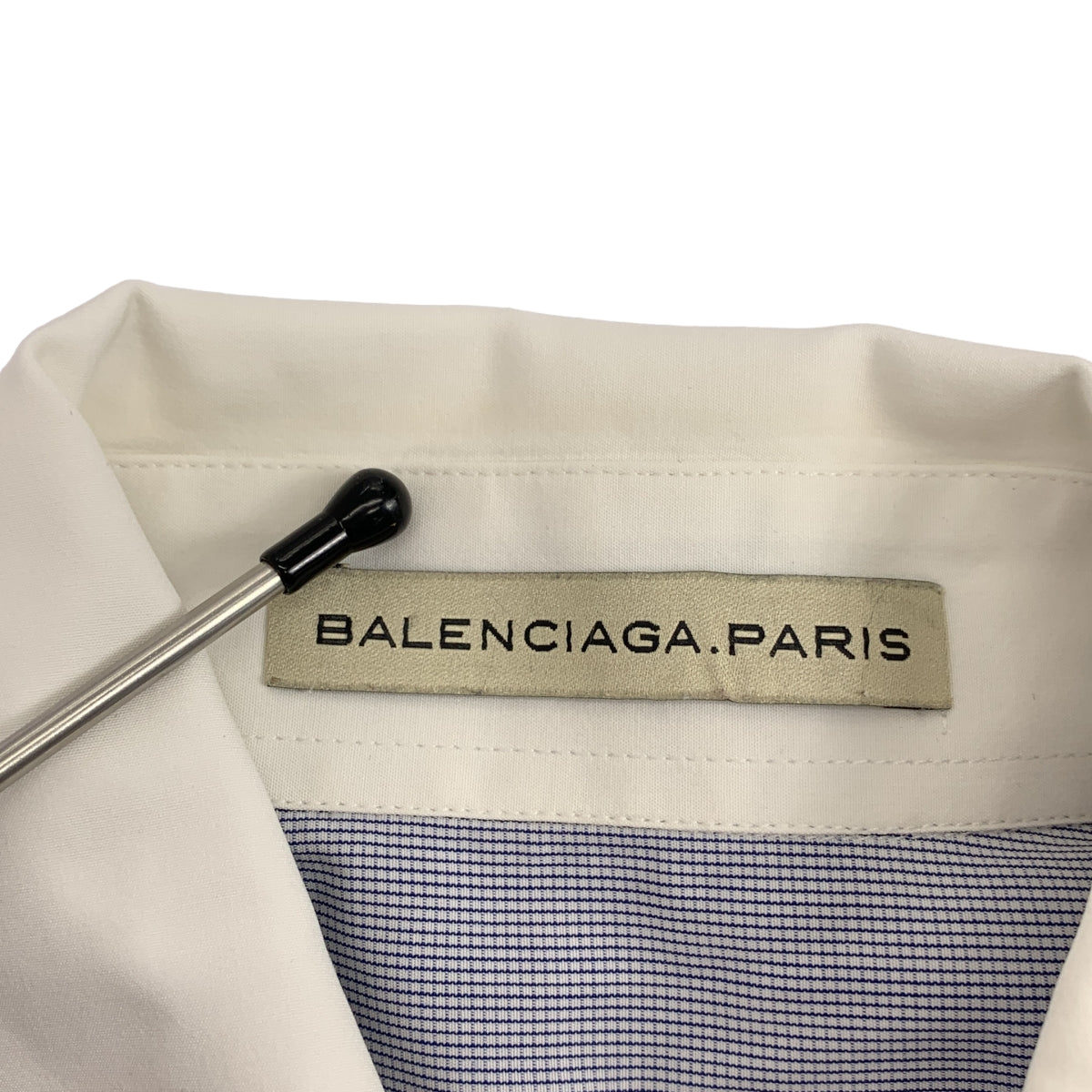 BALENCIAGA / バレンシアガ | ロゴ刺しゅう ドレスシャツ | S | ブルー | メンズ