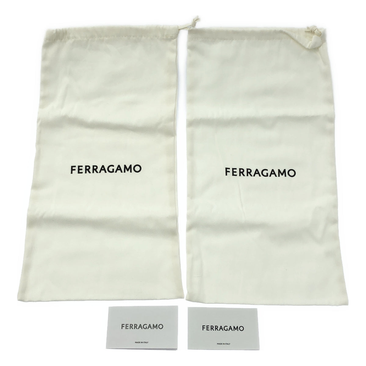 【美品】  FERRAGAMO / フェラガモ | VANIA FLATS / レザー ロゴ ポインテッドトゥ パンプス ミュール | 5 | オフホワイト | レディース