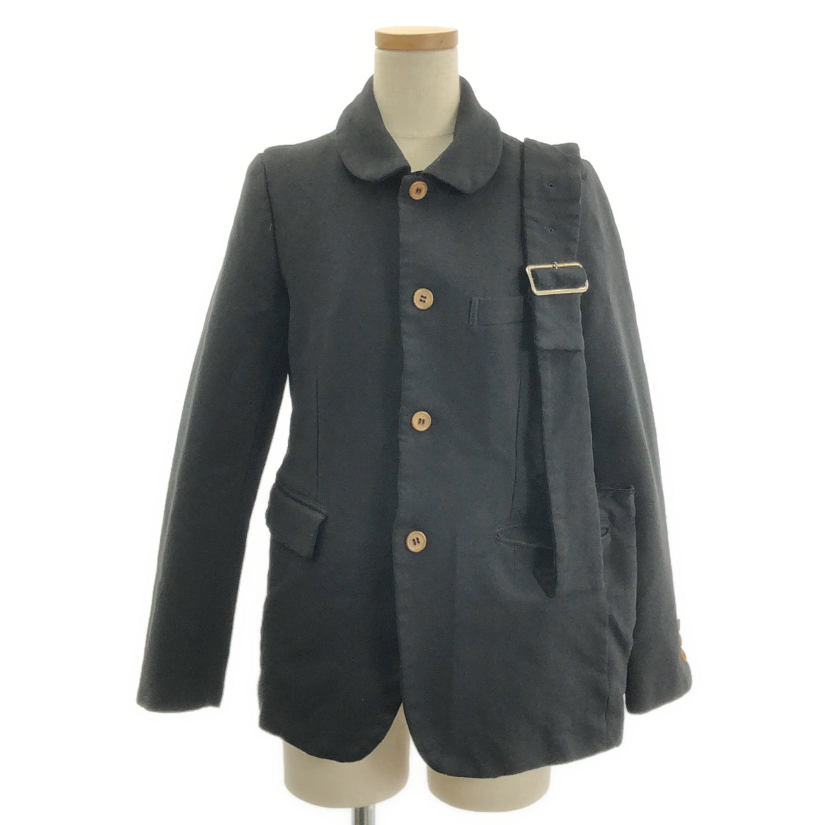 COMME des GARÇONS | 2016 秋冬 | 聚酯纖維可調式單排扣外套 | S 碼 | 黑色 | 女款