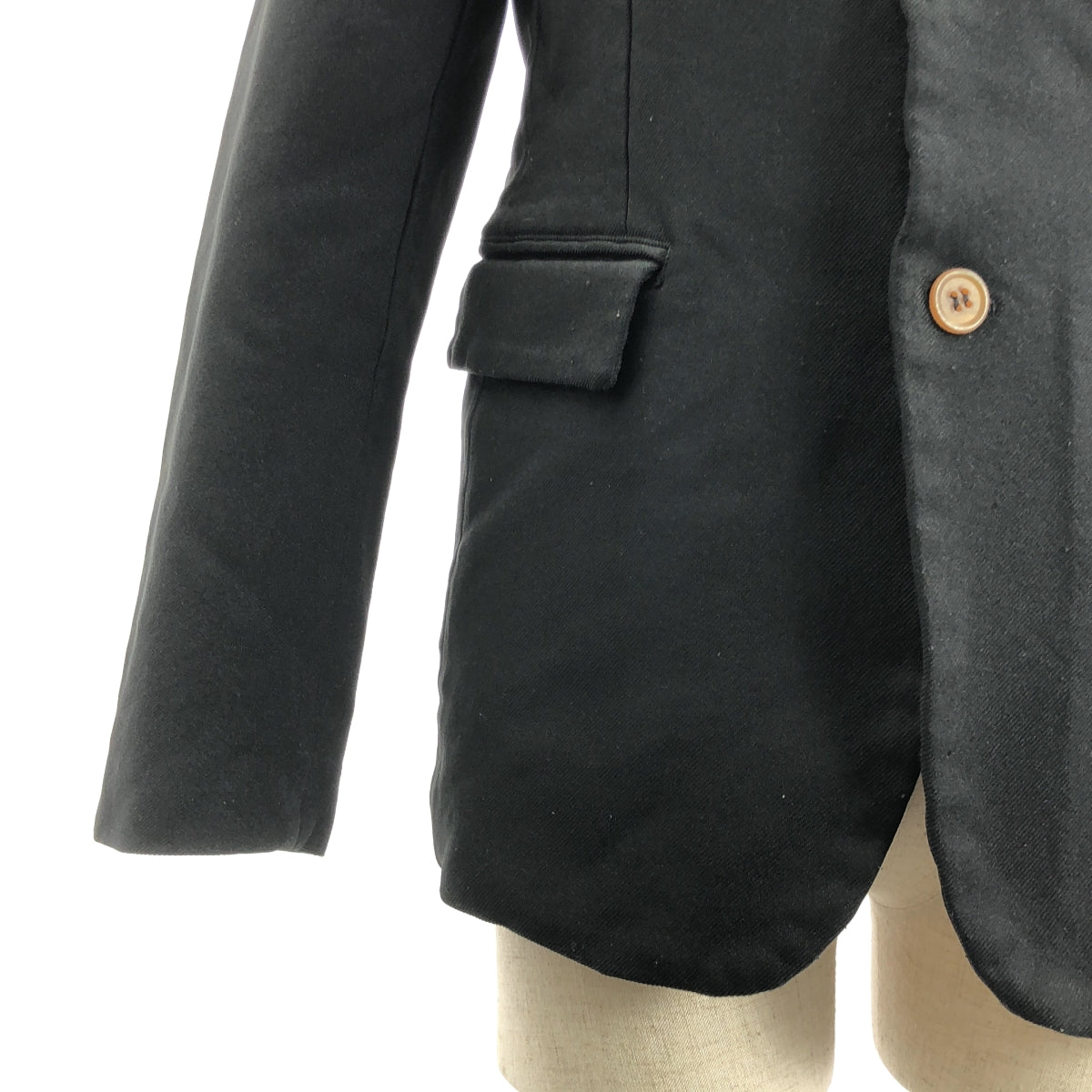 COMME des GARCONS / 콤데 갤슨 | 2016AW | 폴리에스테르 제품 가공 어저스터 싱글 브레스트 재킷 | S |