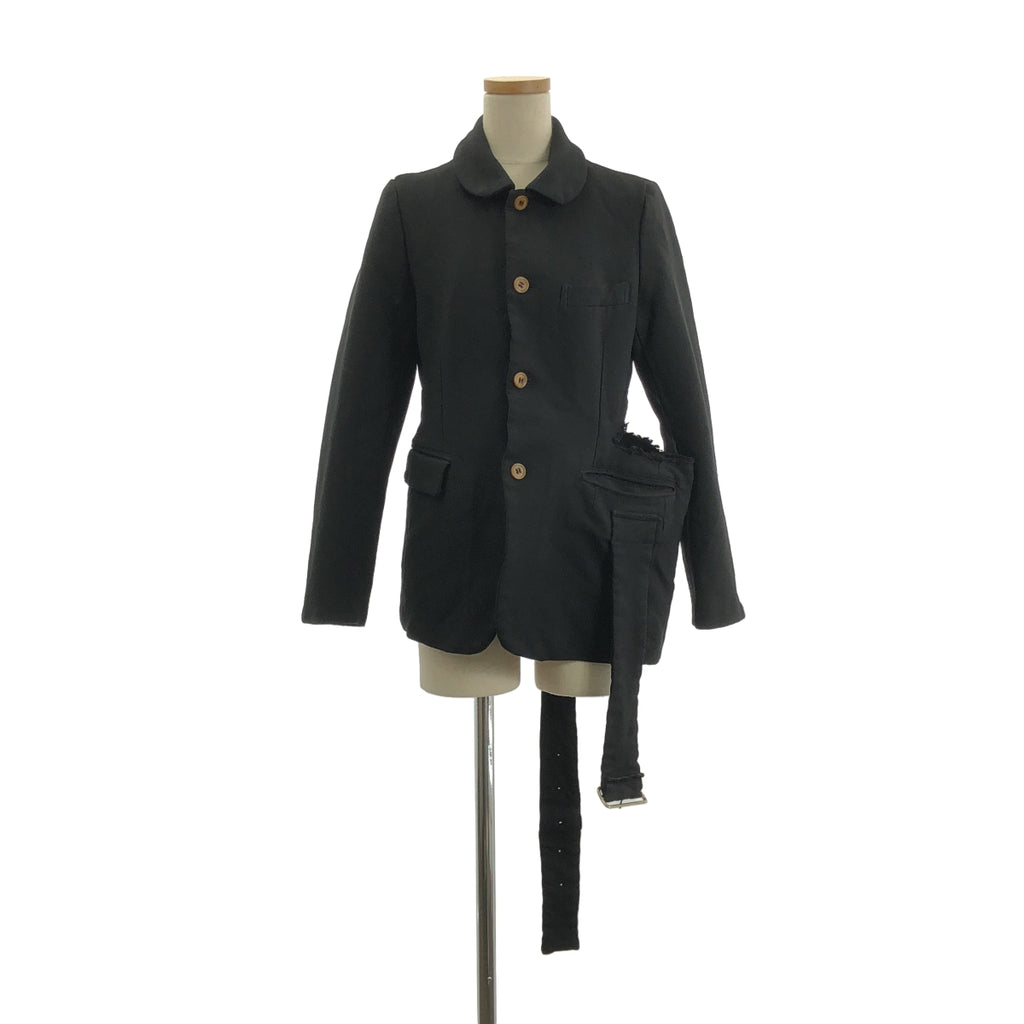 COMME des GARCONS / 콤데 갤슨 | 2016AW | 폴리에스테르 제품 가공 어저스터 싱글 브레스트 재킷 | S |