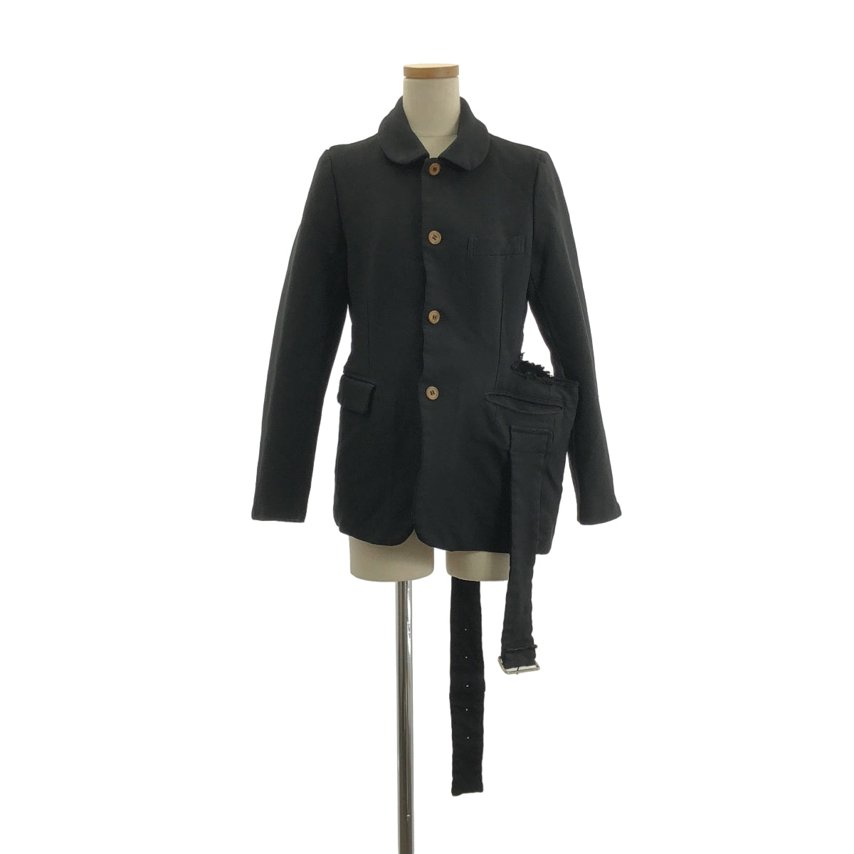 COMME des GARCONS / 콤데 갤슨 | 2016AW | 폴리에스테르 제품 가공 어저스터 싱글 브레스트 재킷 | S |