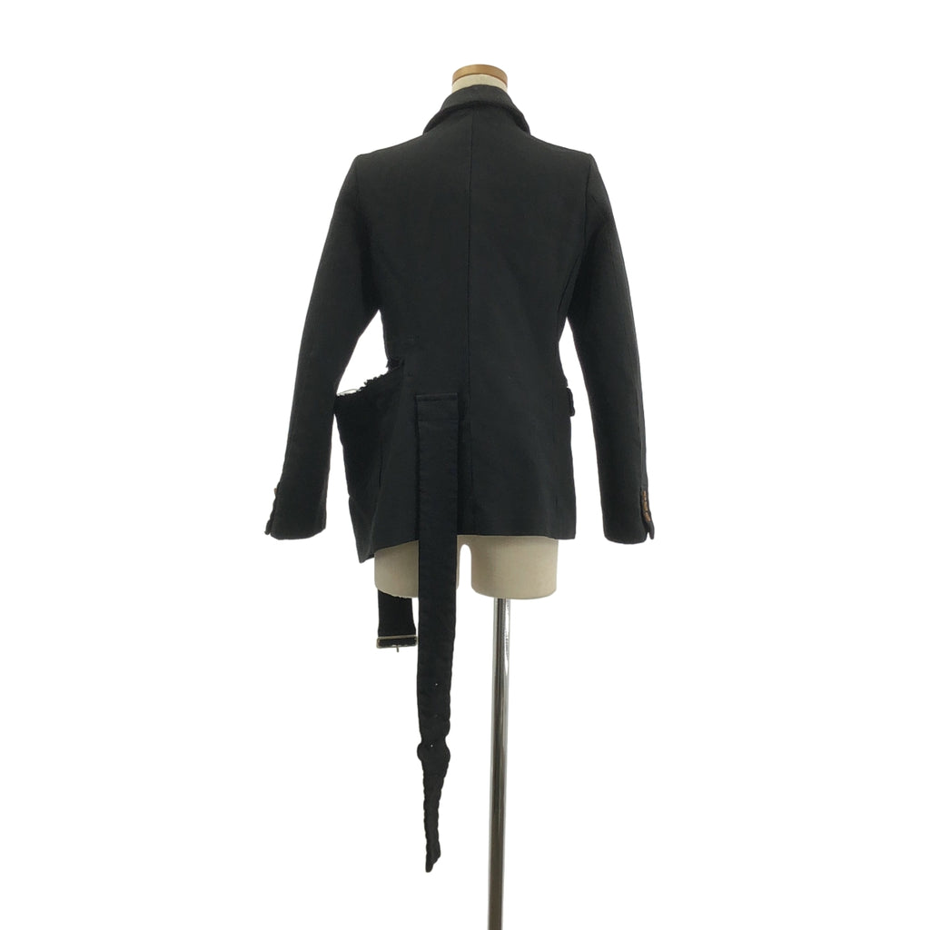 COMME des GARCONS / 콤데 갤슨 | 2016AW | 폴리에스테르 제품 가공 어저스터 싱글 브레스트 재킷 | S |