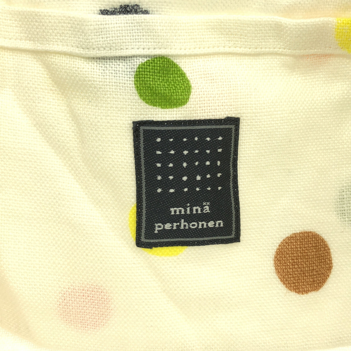 mina perhonen / mina perhonen | Linen colorful dot bunny bag |