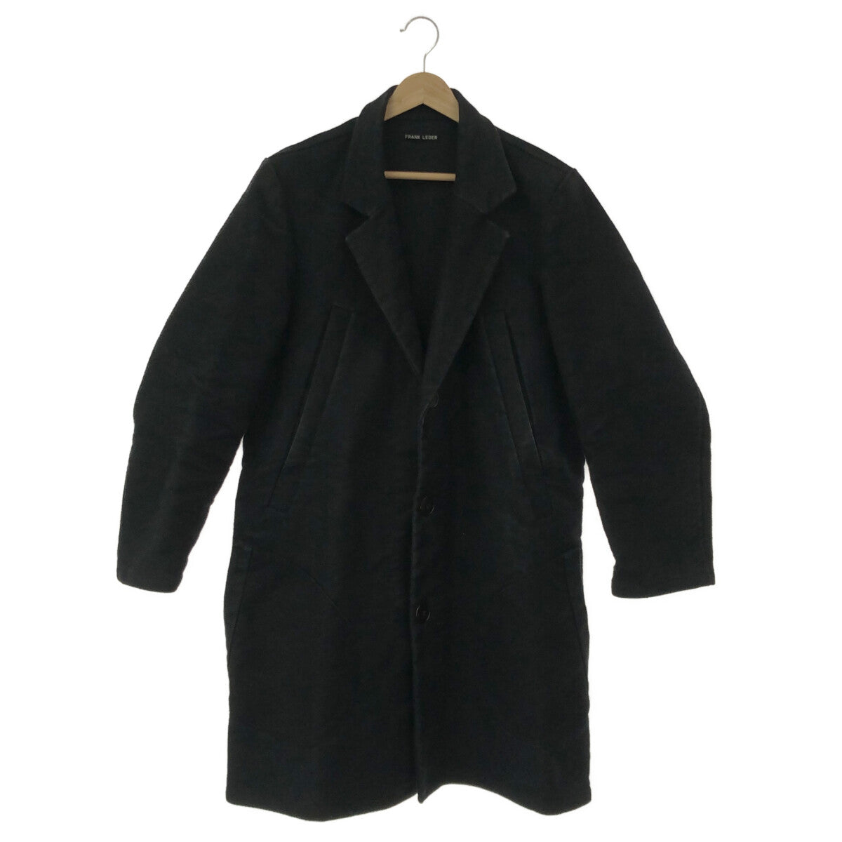 FRANK LEDER / 프랭크 리더 | DEUTSCHELEDER COAT 독일 가죽 체스터 코트 | XS | 블랙 | 남성
