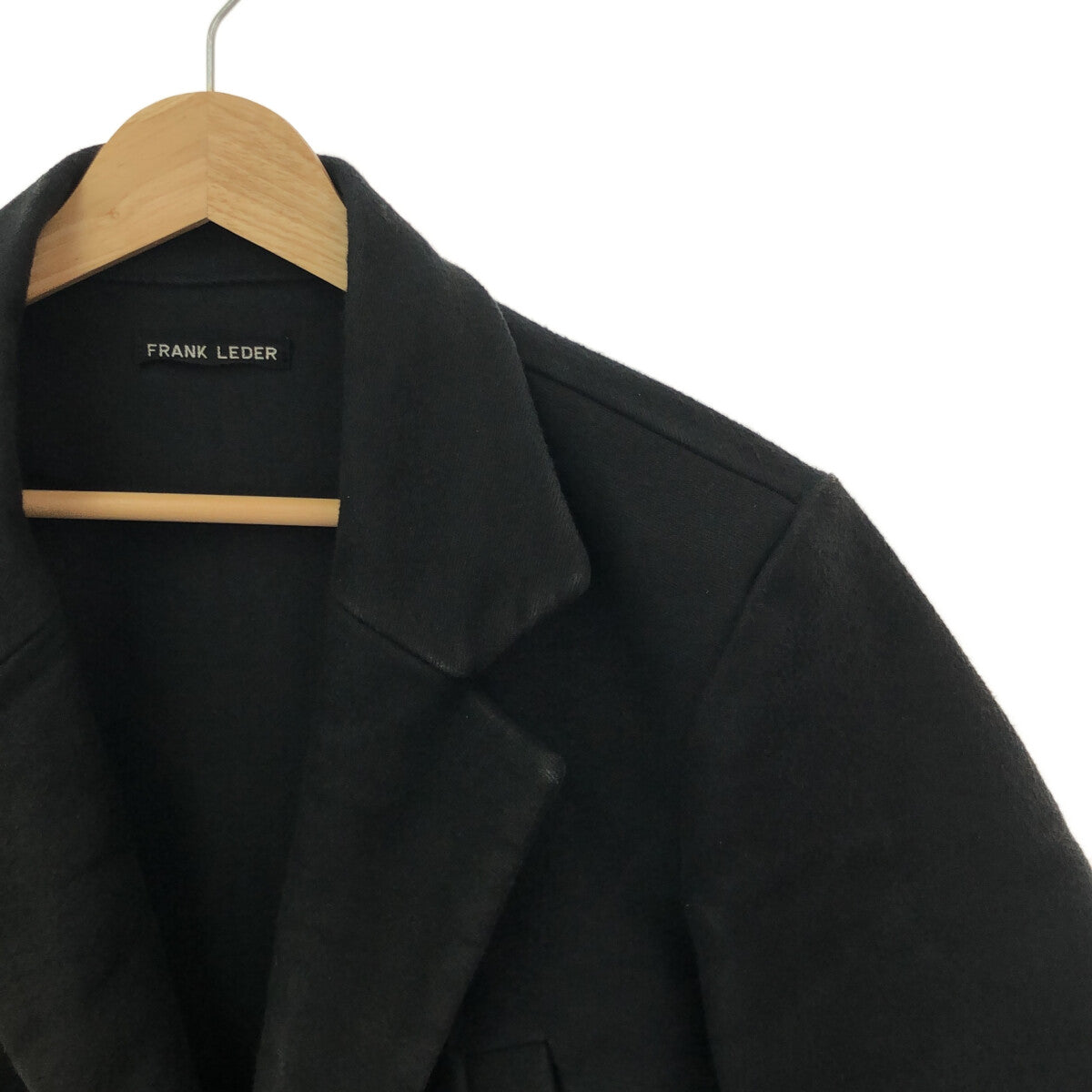 FRANK LEDER / 프랭크 리더 | DEUTSCHELEDER COAT 독일 가죽 체스터 코트 | XS | 블랙 | 남성