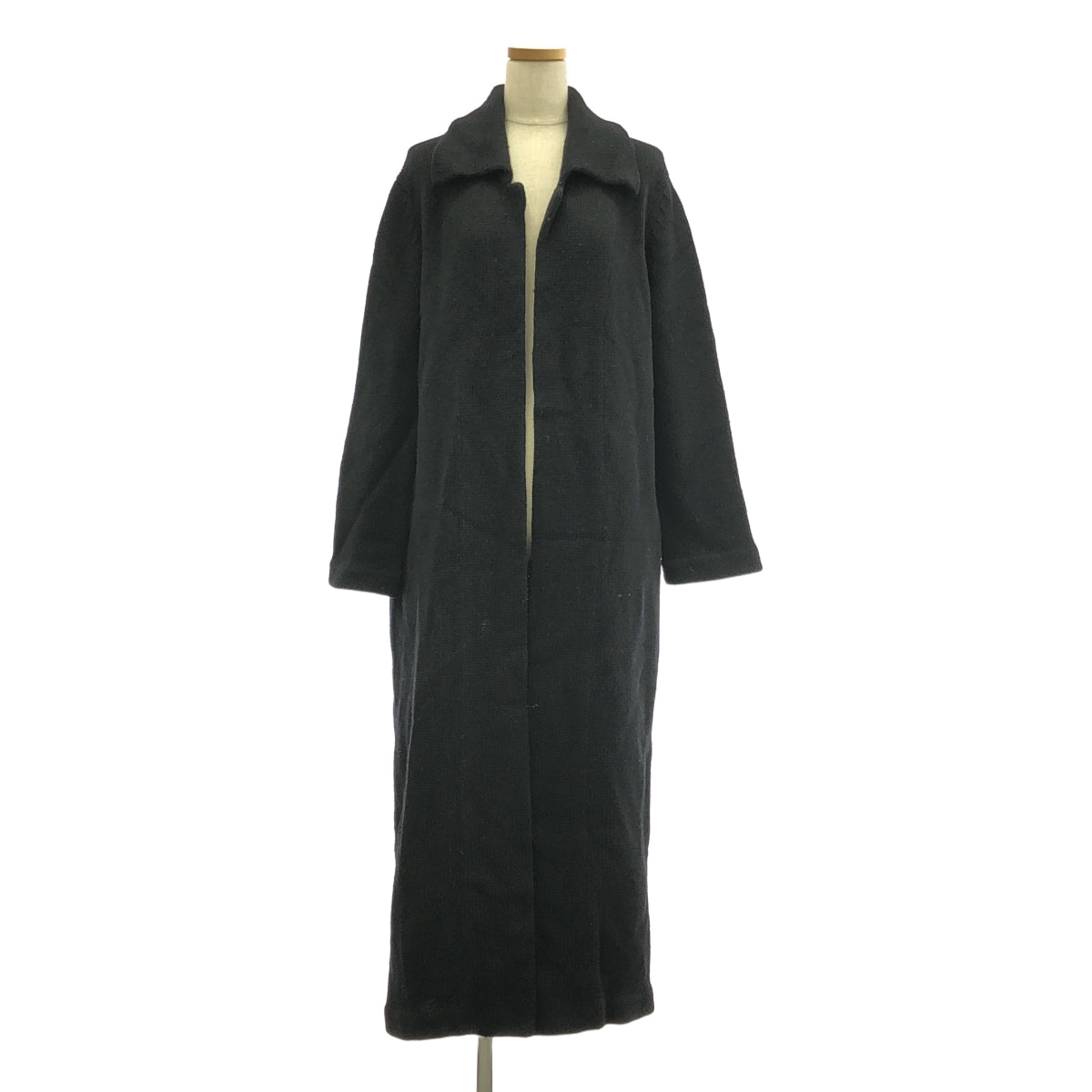 Yohji Yamamoto FEMME / 요우지야마모토팜 | 90s~ / 1999AW | 울 니트 롱 가디건 코디건 | 2 | 블랙 | 여성