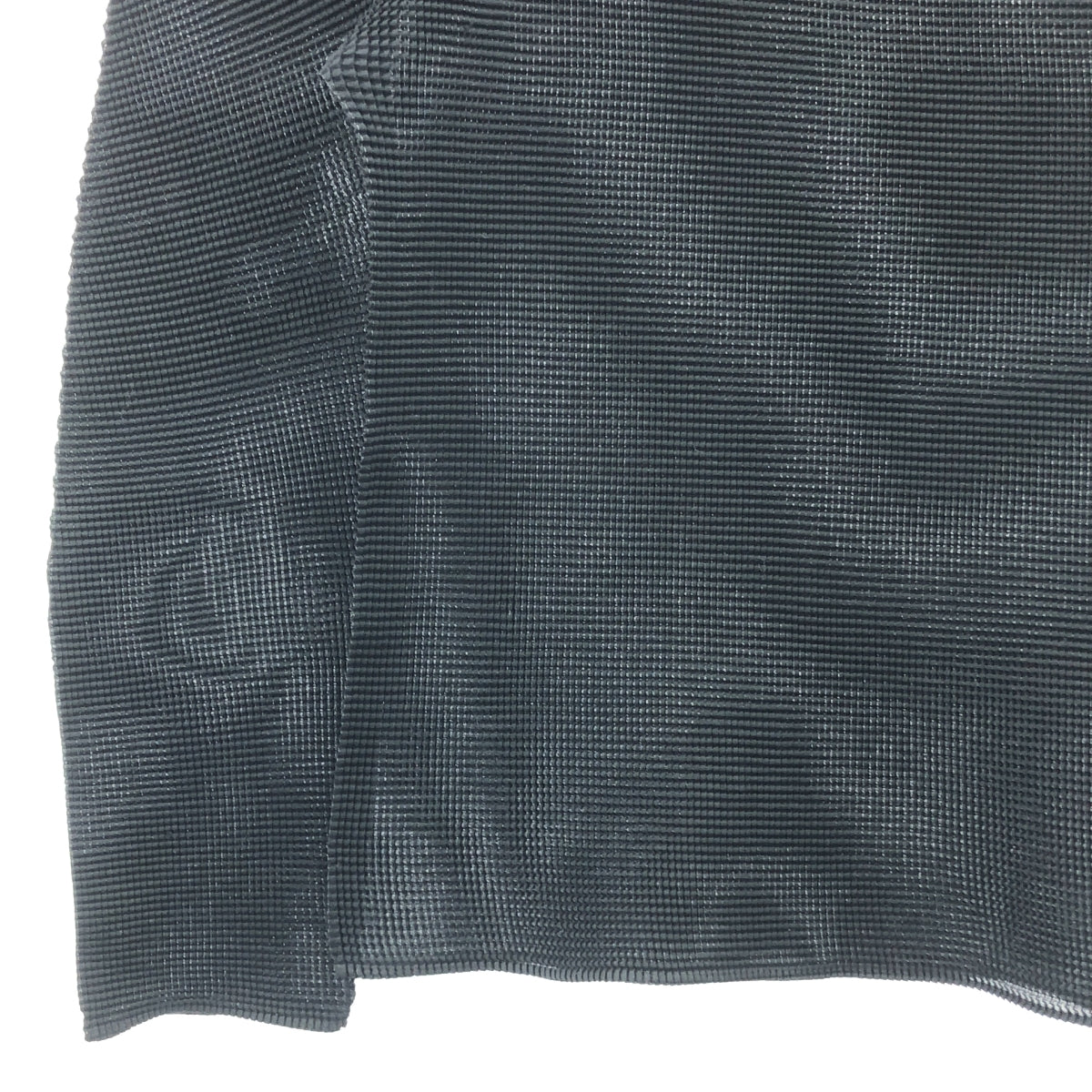me ISSEY MIYAKE / ミーイッセイミヤケ | ハイネック プリーツ カットソー | F | ブラック | レディース