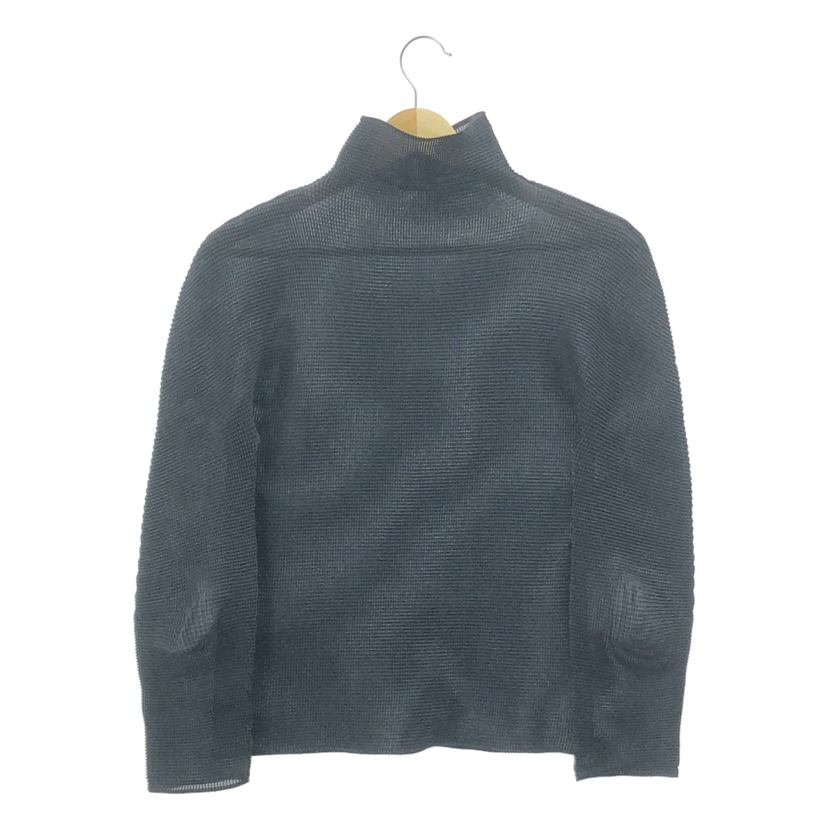 me ISSEY MIYAKE / ミーイッセイミヤケ | ハイネック プリーツ カットソー | F | ブラック | レディース
