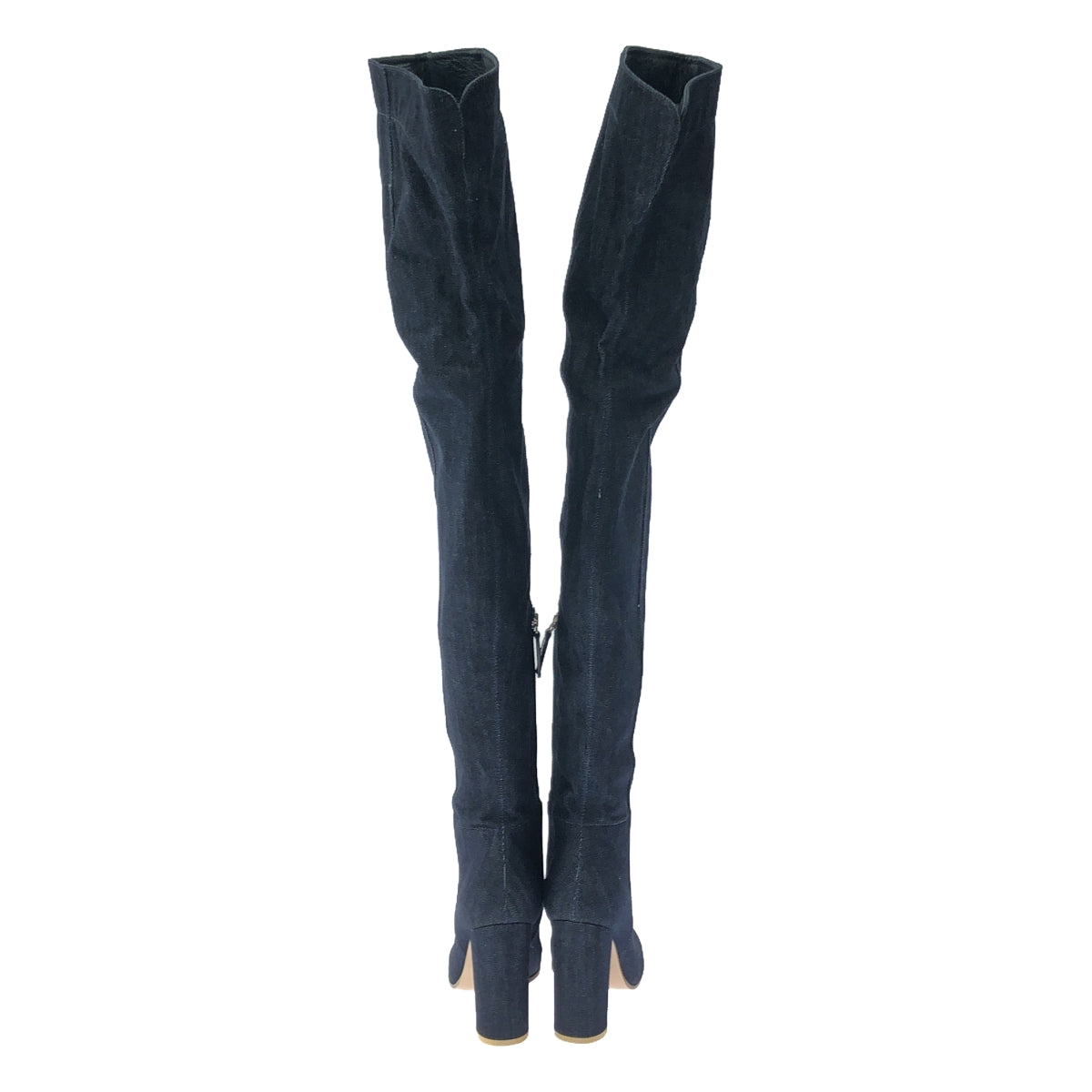 [New] Gianvito Rossi | ROLLING TIGHT HIGH DENIM denim knee-high long boots | 36 | DENIM | Women's