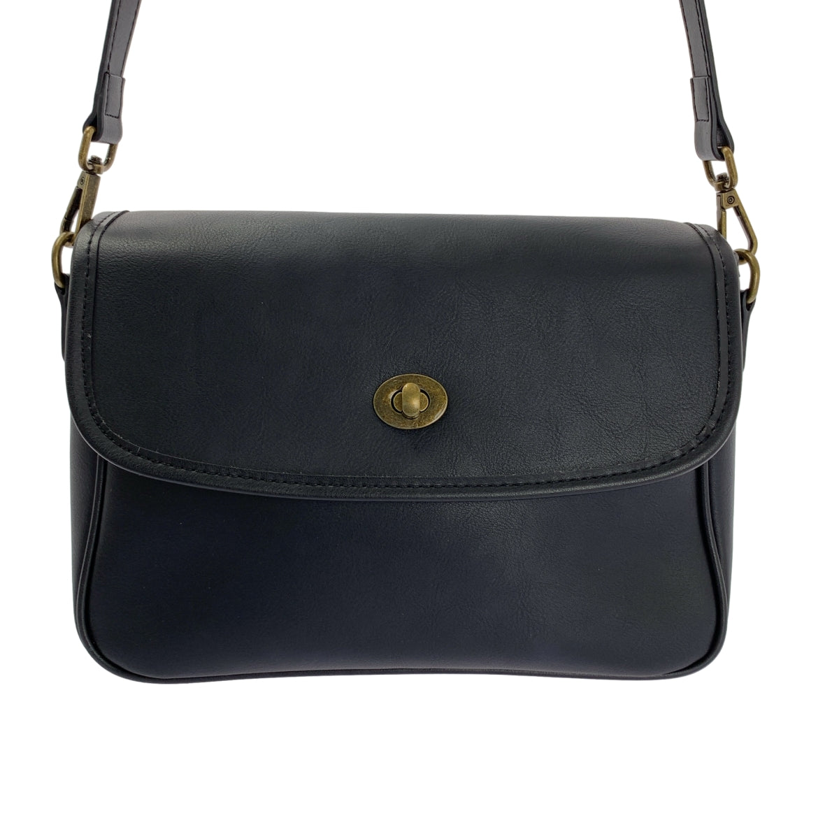 JISTORY / ジストリー | レザー ターンロック フラップ ショルダーバッグ |