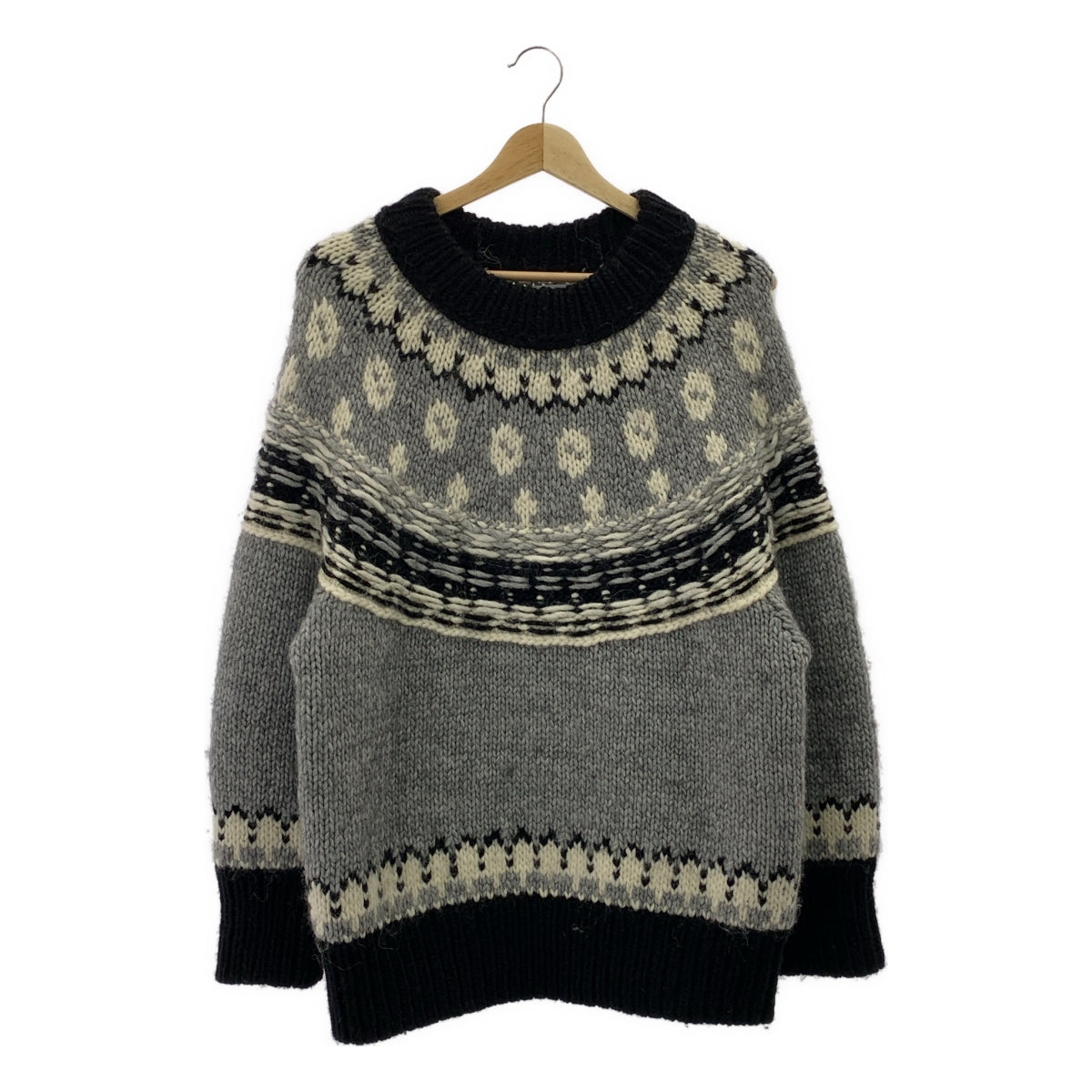 MADISON BLUE / 매디슨 블루 | NORDIC SWEATER / 알파카 울 노르딕 니트 스웨터 | 01(S) |