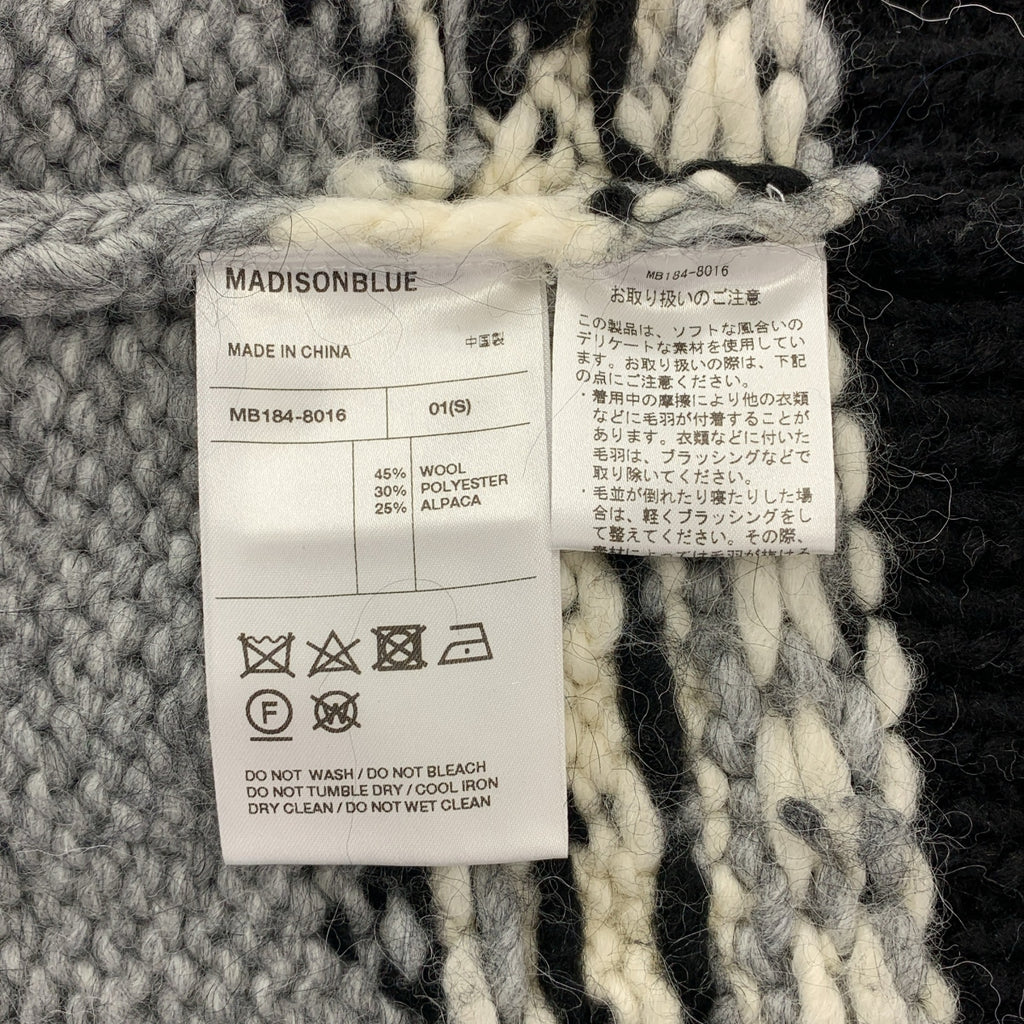 MADISON BLUE / 매디슨 블루 | NORDIC SWEATER / 알파카 울 노르딕 니트 스웨터 | 01(S) |