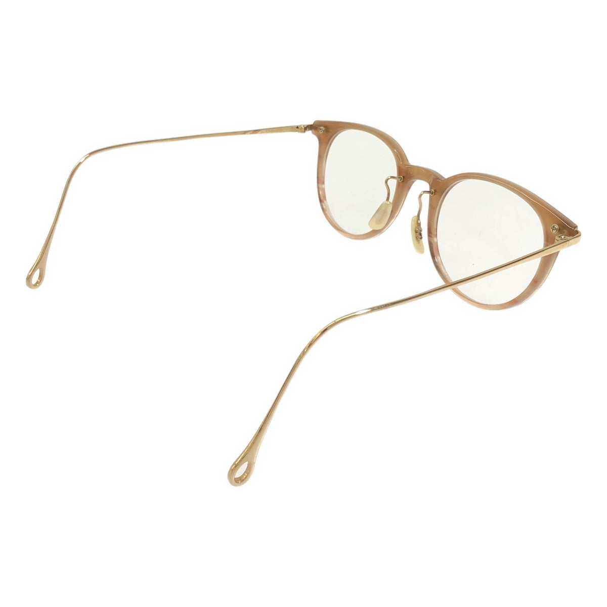 ENALLOID | Metal frame glasses with case | 47◻︎21 | Beige