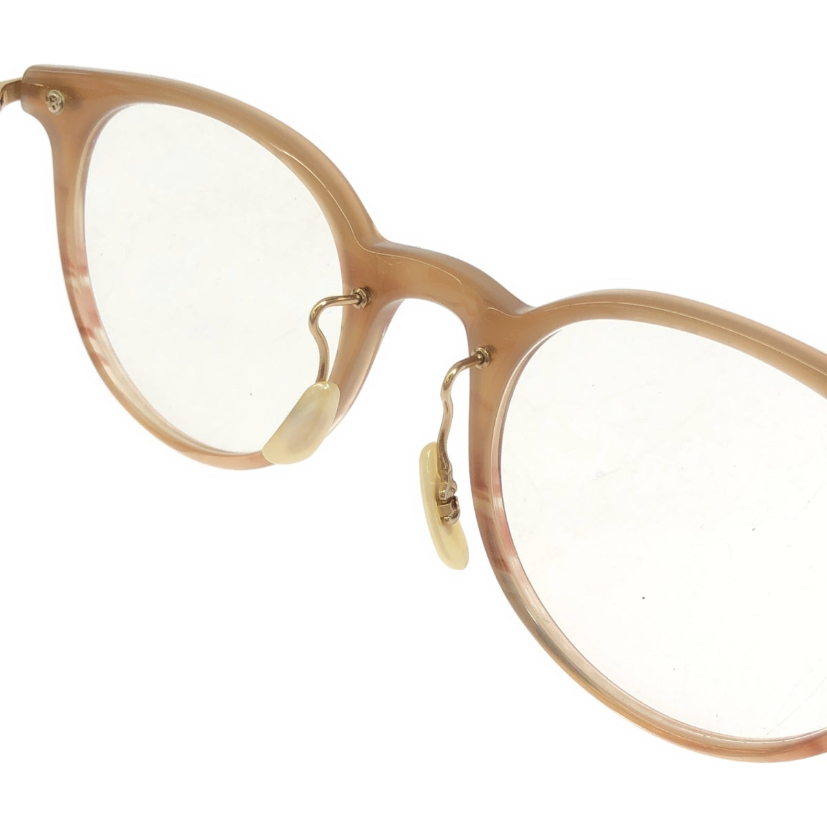 ENALLOID | Metal frame glasses with case | 47◻︎21 | Beige