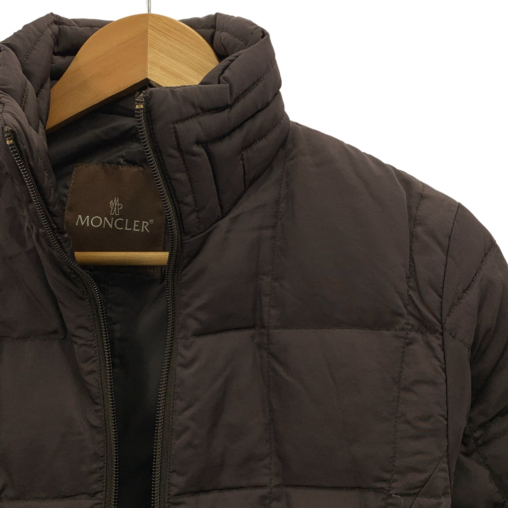 MONCLER / モンクレール | 茶タグ ダブルジップ ショート ダウン コート | 0 | ダークブラウン | レディース