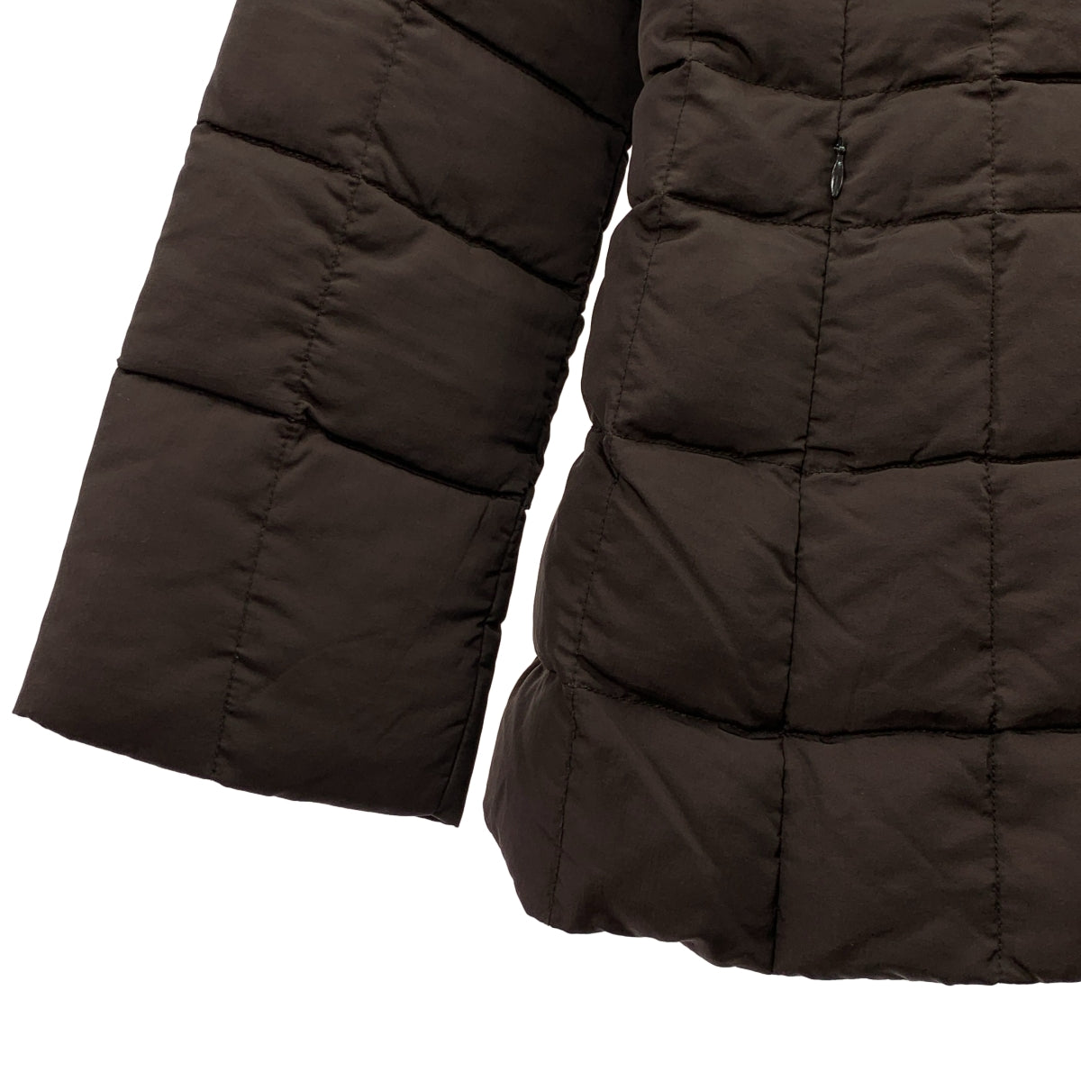 MONCLER / モンクレール | 茶タグ ダブルジップ ショート ダウン コート | 0 | ダークブラウン | レディース