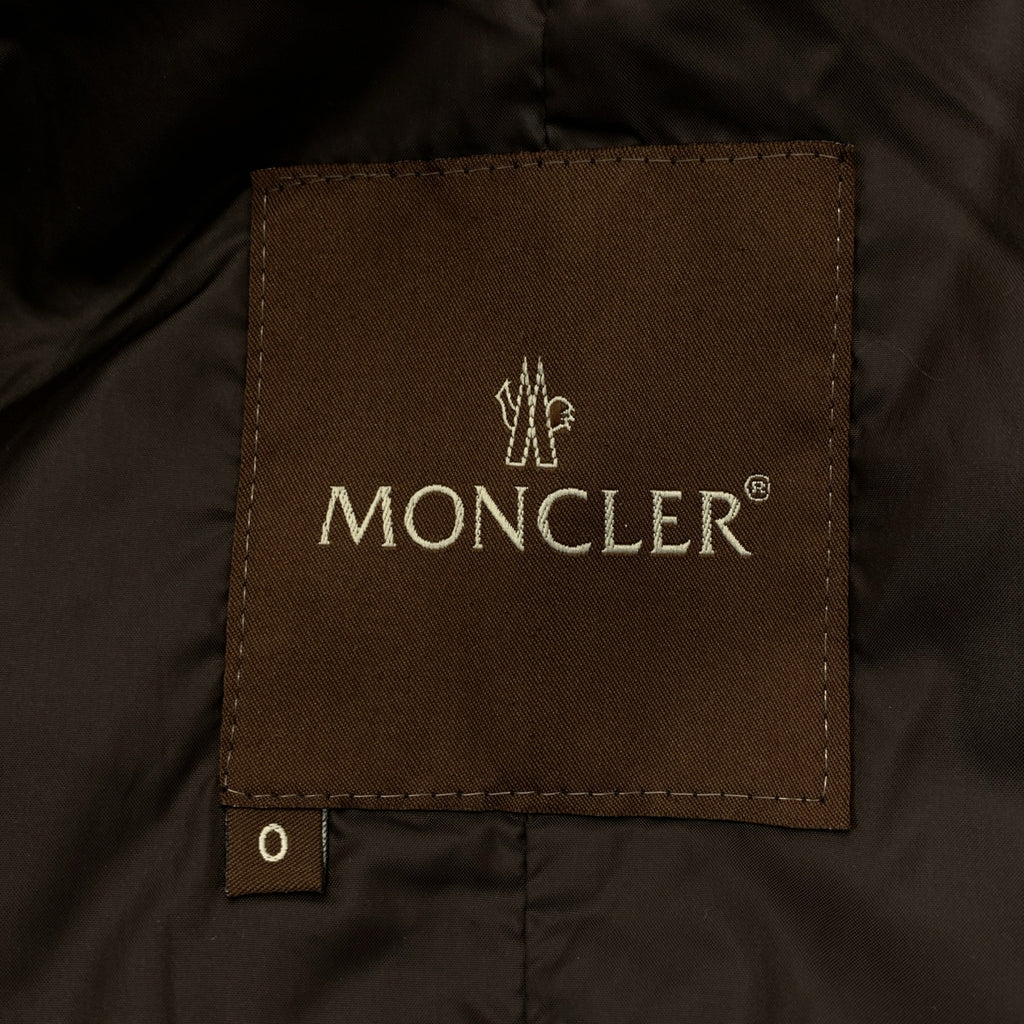 MONCLER / モンクレール | 茶タグ ダブルジップ ショート ダウン コート | 0 | ダークブラウン | レディース