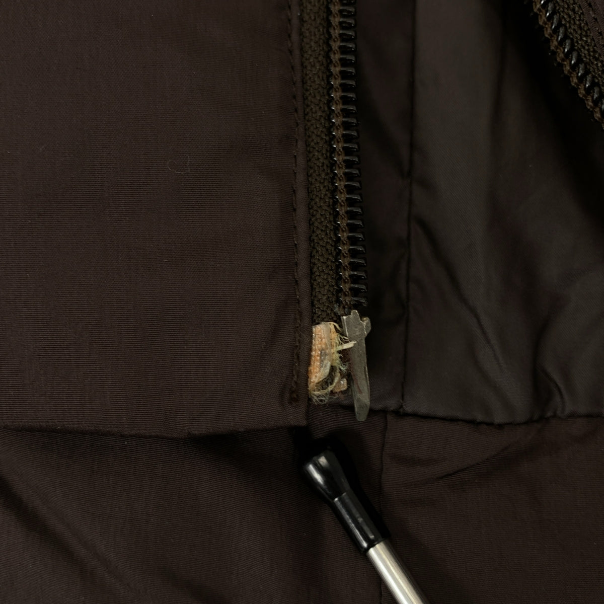 MONCLER / モンクレール | 茶タグ ダブルジップ ショート ダウン コート | 0 | ダークブラウン | レディース