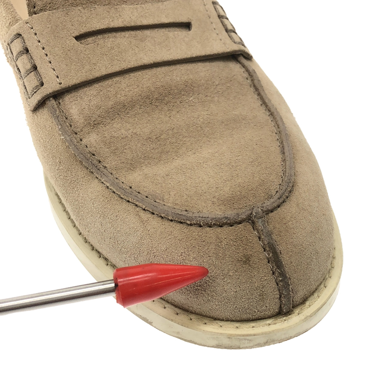 TOD'S |絨面革 U 型尖頭零錢樂福鞋 |尺寸 38 |米色 |女性的