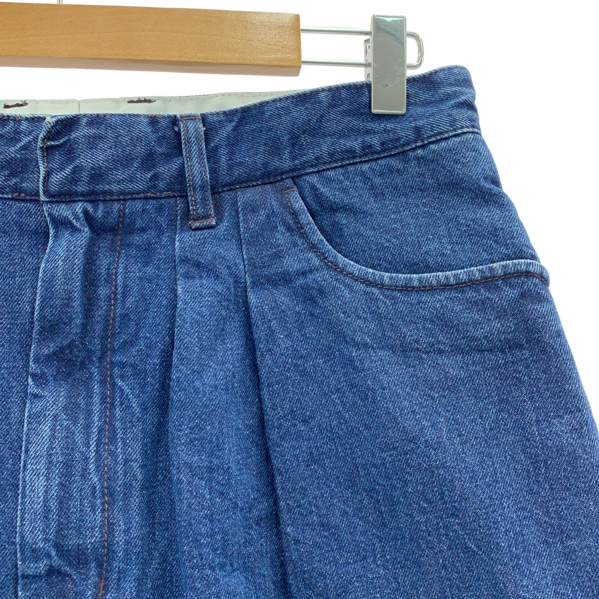 FARAH / ファーラー | Two-tuck Wide Shorts / 2タック デニム ワイド ショートパンツ ショーツ | 32 | メンズ