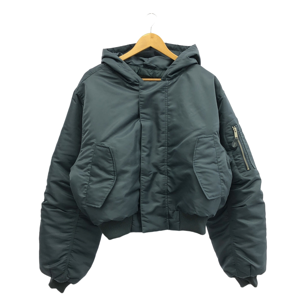 【美品】  entire studios / エンタイアスタジオ | ボンバー ジャケット フーディ / オーバー ブルゾン / キルティング総裏地 | XS | ブルー | メンズ