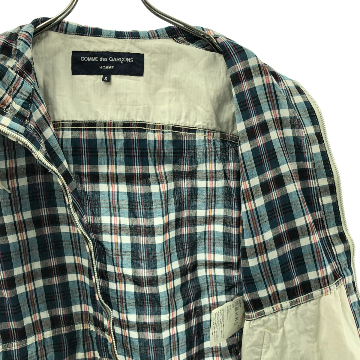 COMME des GARCONS HOMME / コムデギャルソンオム | 2012SS | コットン チェック ジップパーカー | S | メンズ