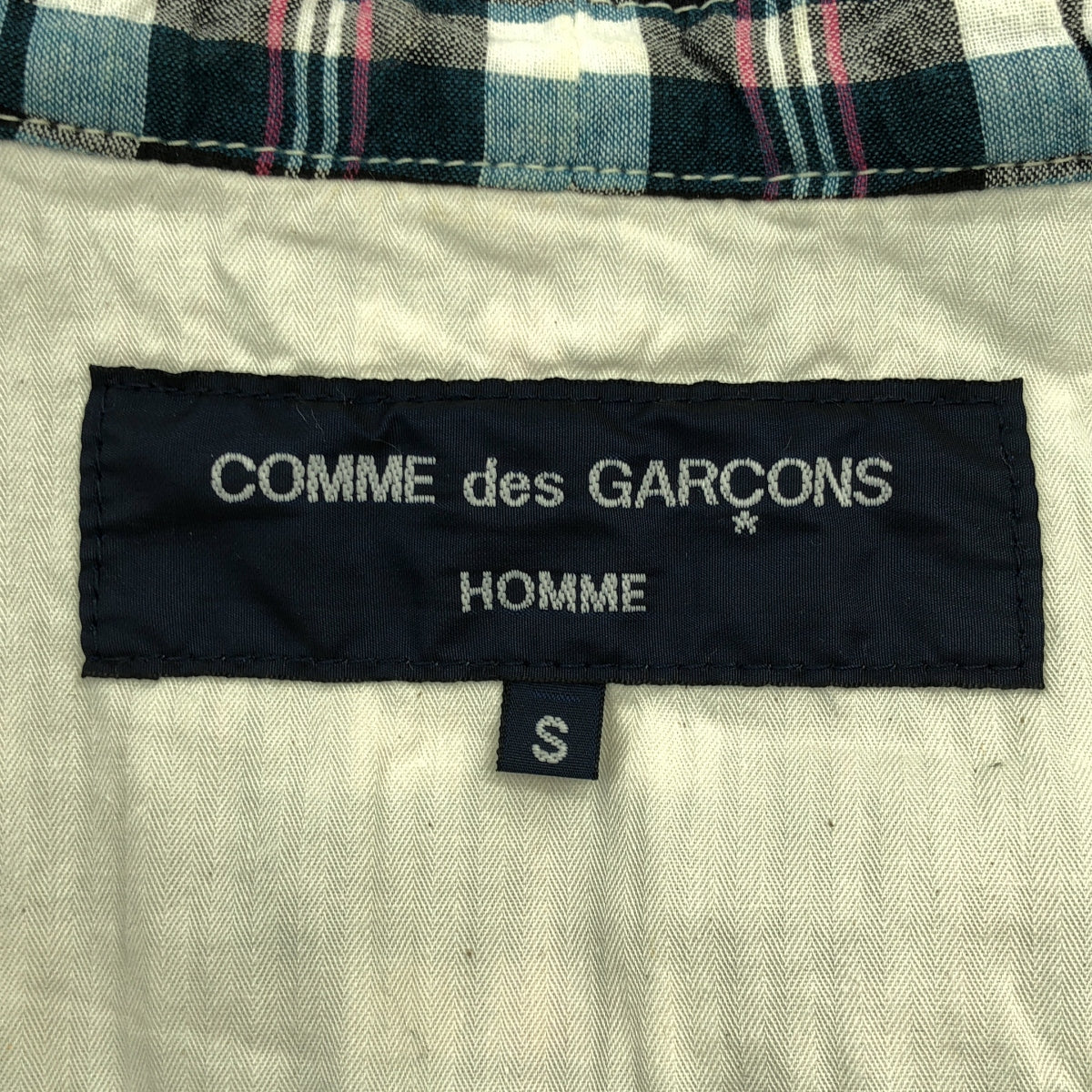 COMME des GARCONS HOMME / コムデギャルソンオム | 2012SS | コットン チェック ジップパーカー | S | メンズ